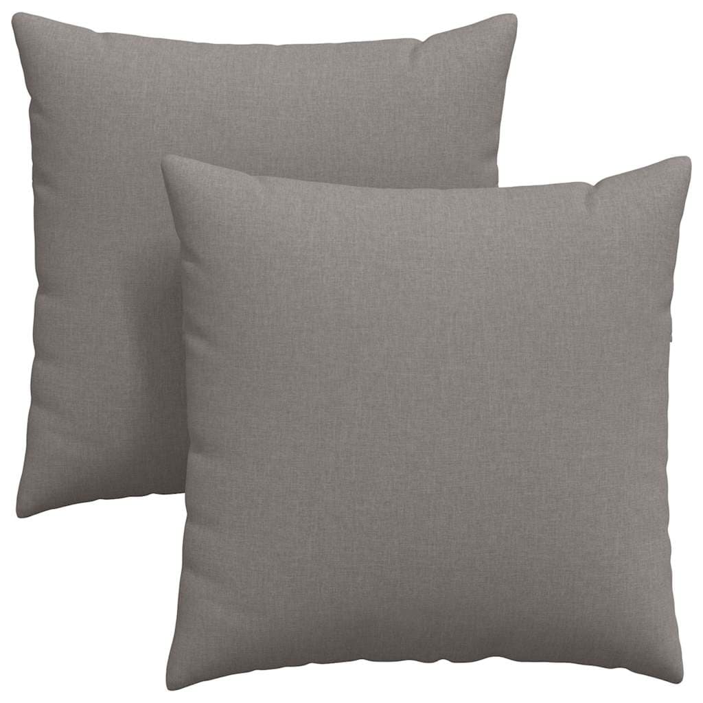 vidaXL Travesseiros de Sofá 2 pcs Cinzento-acastanhado 60 x 60 cm