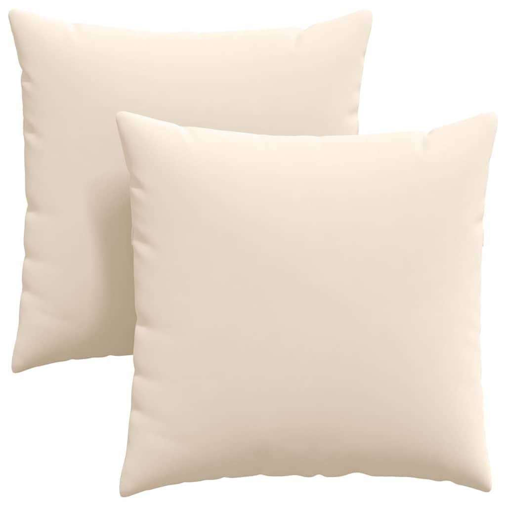 vidaXL Travesseiros de Sofá 2 pcs Bege 60 x 60 cm tecido