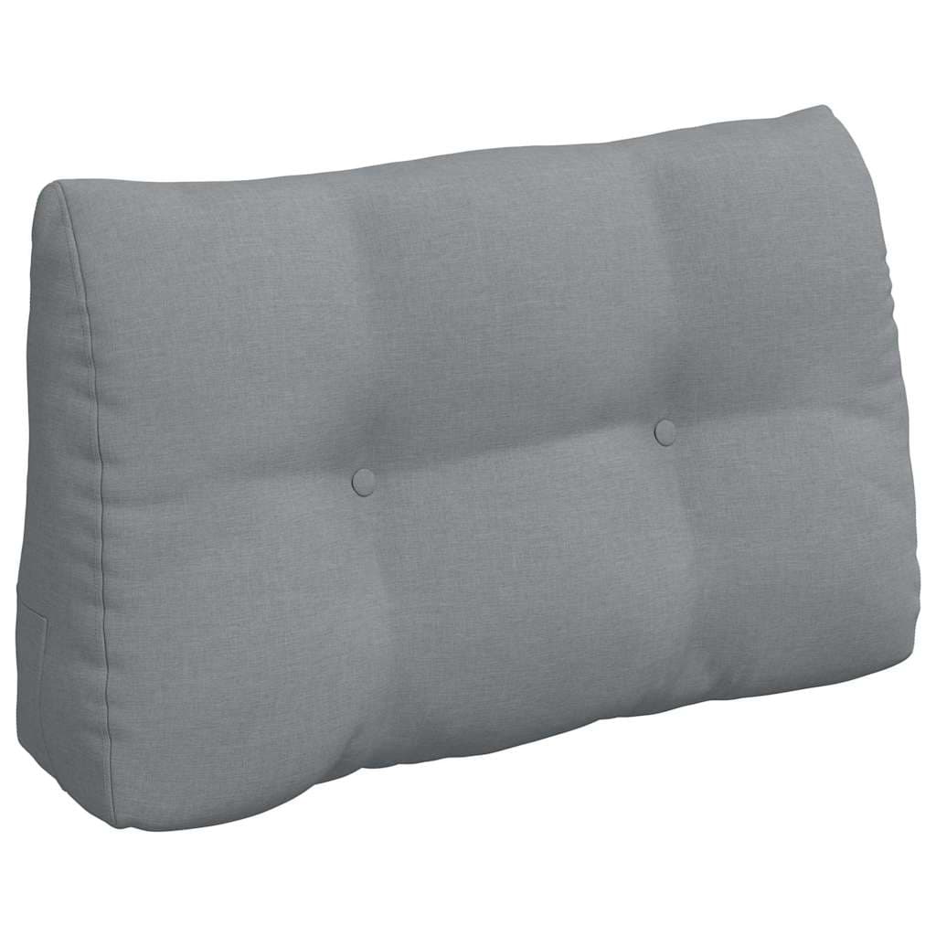 vidaXL Travesseiro para Costas Cinzento-claro 80 x 24 x 50 cm tecido
