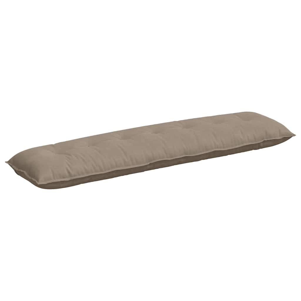 vidaXL Travesseiro para Costas Cinzento-acastanhado 200 x 50 cm