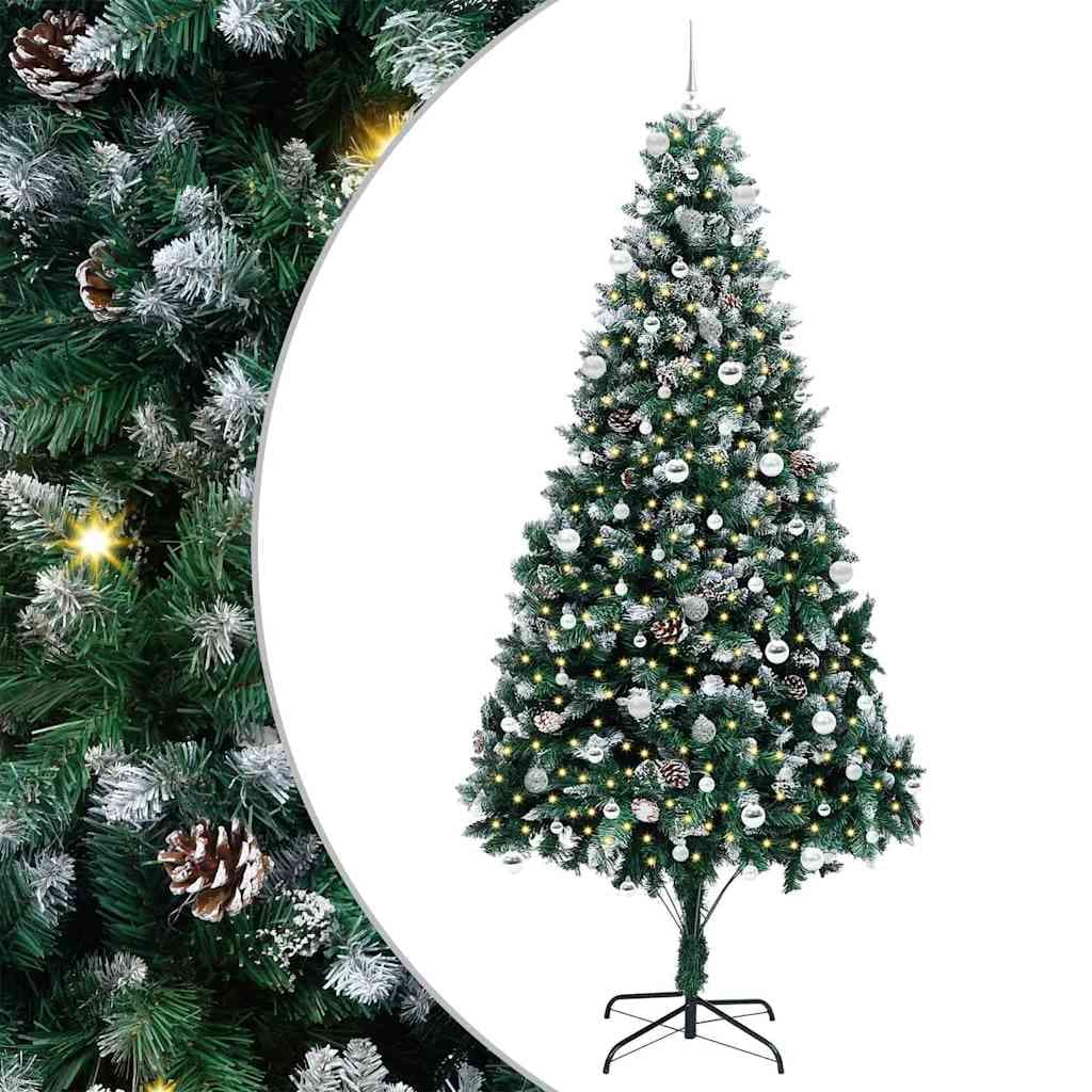 vidaXL Árvore de Natal Artificial Verde 240 cm Pvc, Aço e Plástico - 2830176860