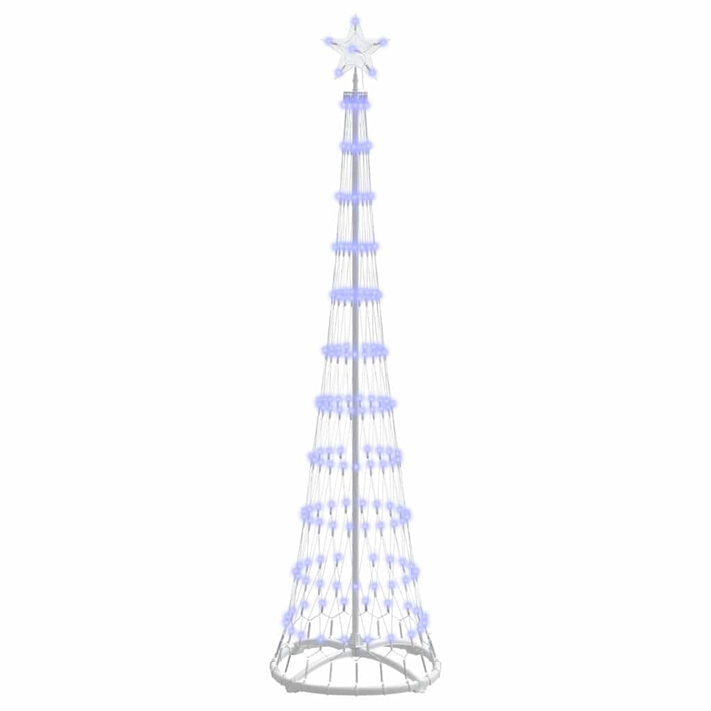 vidaXL Árvore de Natal LED com 230 LEDs Azul 51 x 51 x 190 cm Metal