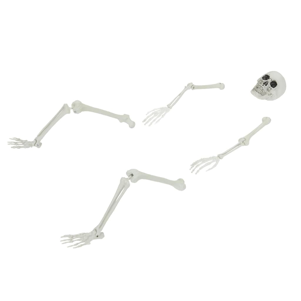 vidaXL Esqueleto de Halloween com Espetos de Chão Branco 45,5 x 13 cm