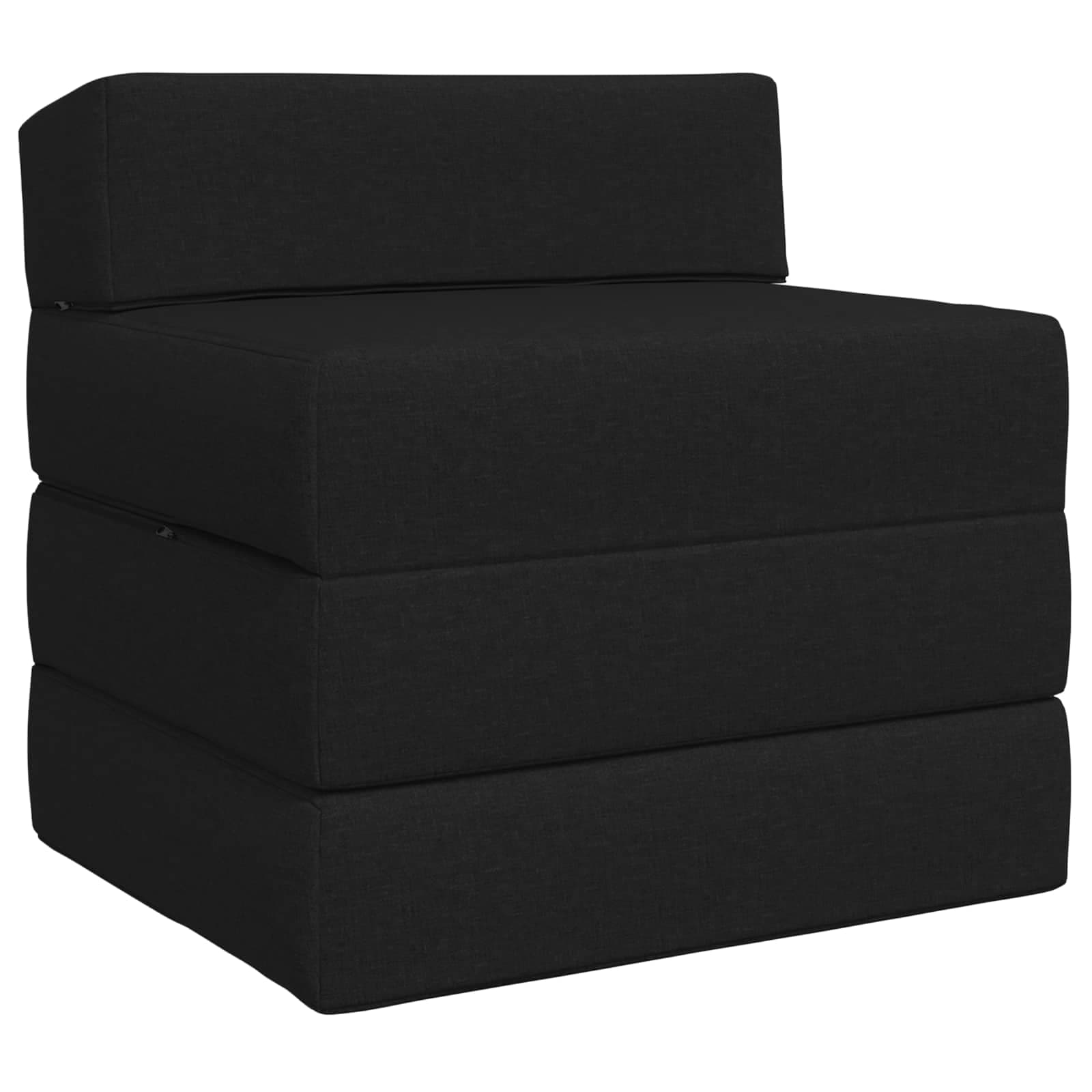 vidaXL Sofá Cama Dobrável Preto 200 x 70 x 15 cm Tecido