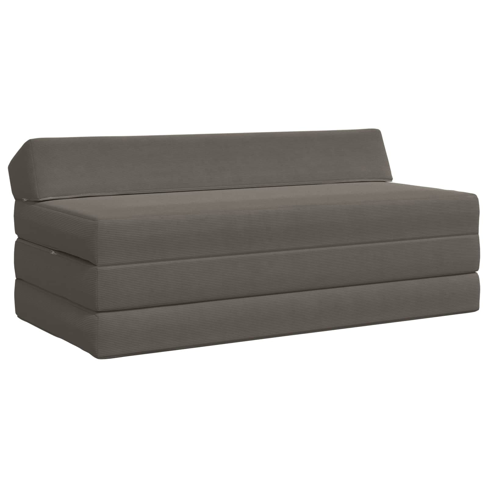 vidaXL Sofá Cama Dobrável Cinzento-claro 120 x 60 x 49 cm Tecido