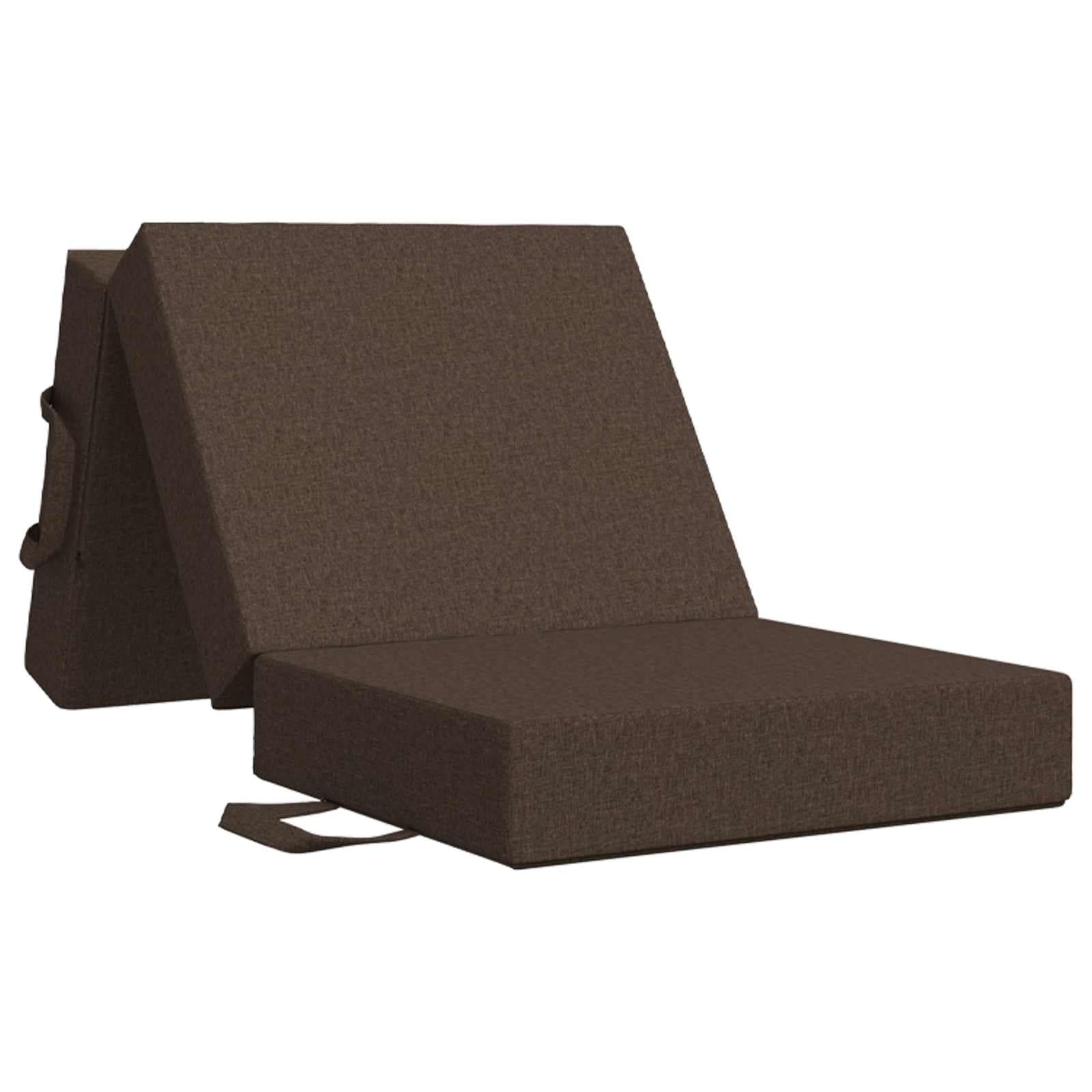 vidaXL Sofá Cama Dobrável 75 x 67 x 45 cm Cinzento-acastanhado