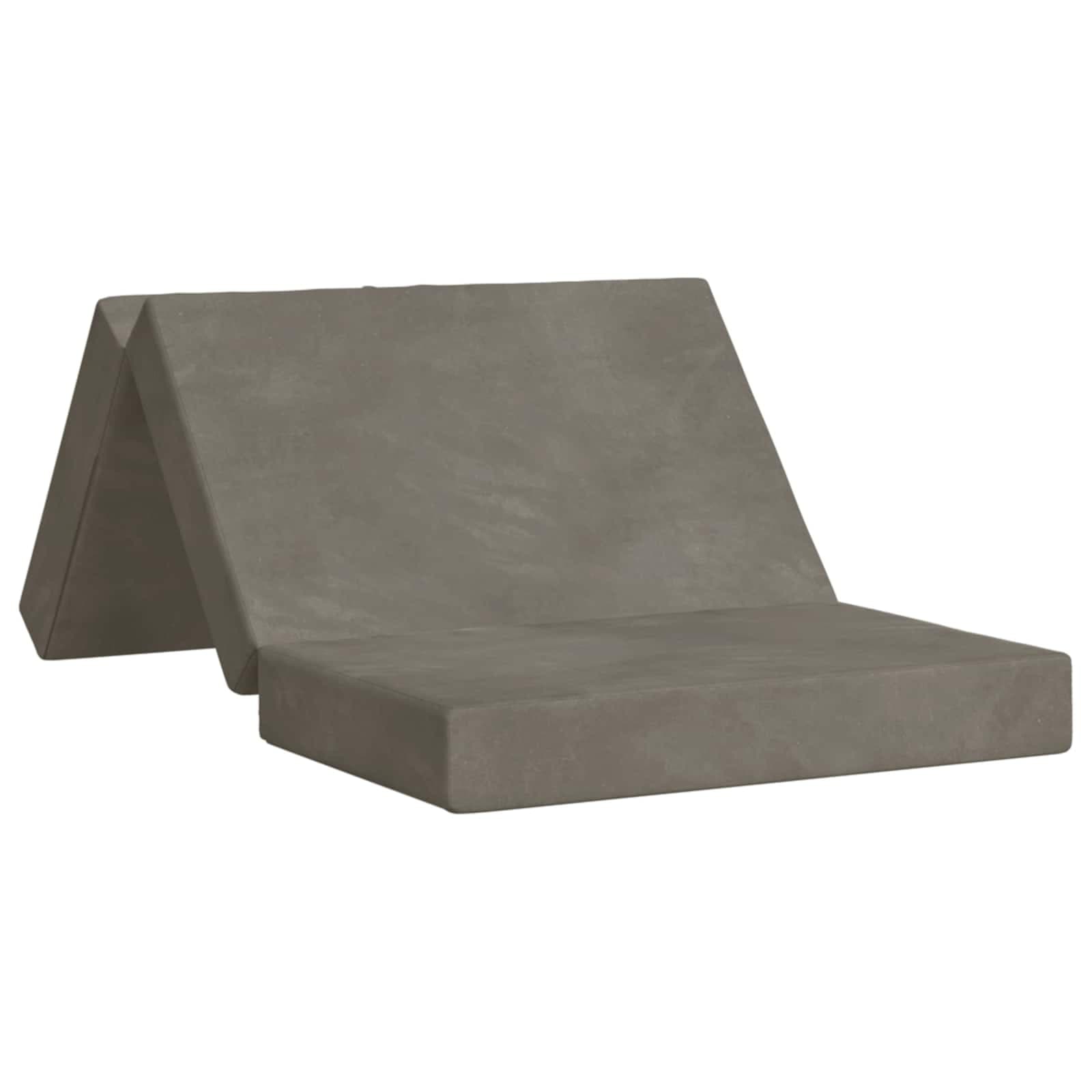 vidaXL Sofá Cama Dobrável 100 x 67 x 45 cm Cinzento-claro
