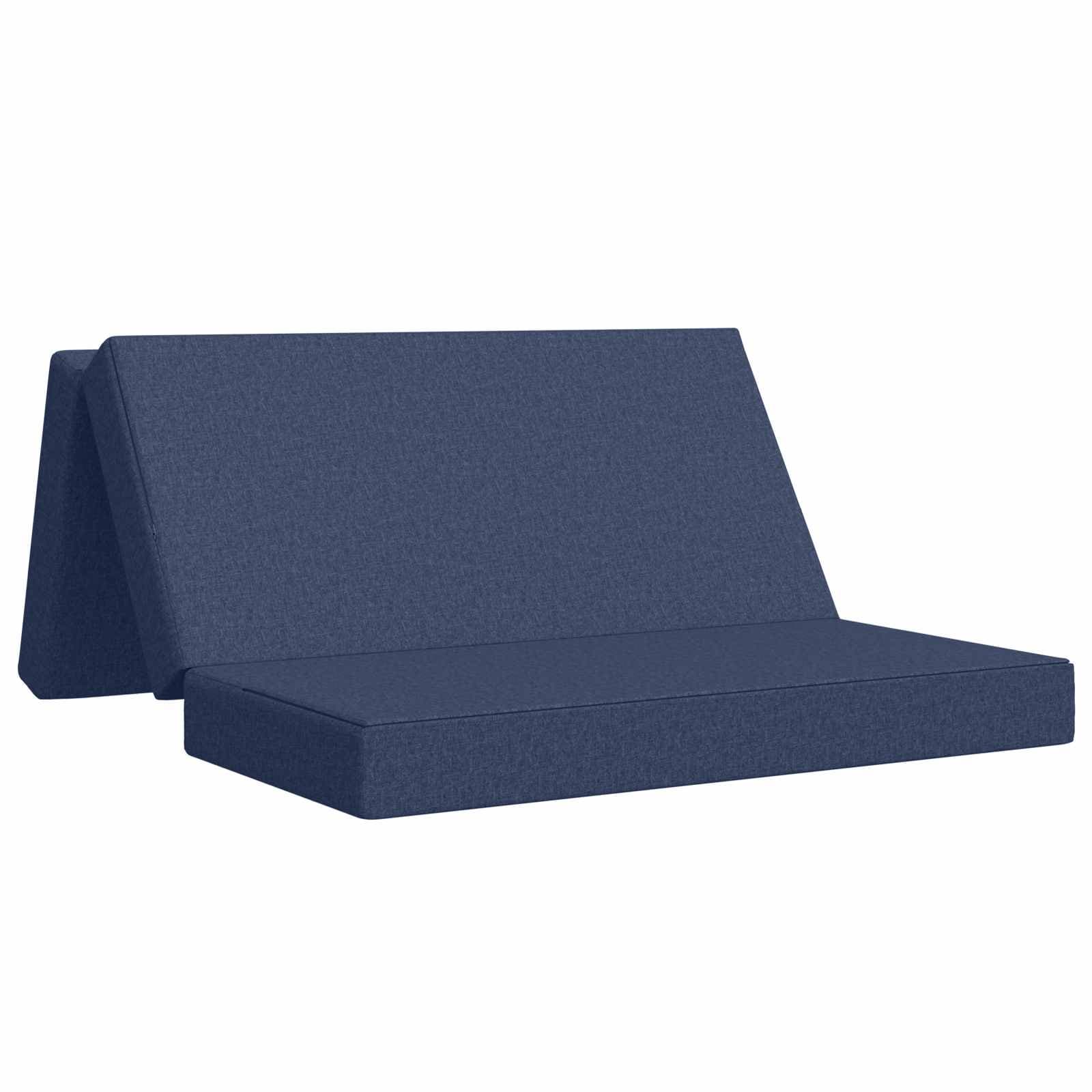 vidaXL Sofá Cama Dobrável 120 x 67 x 45 cm Azul