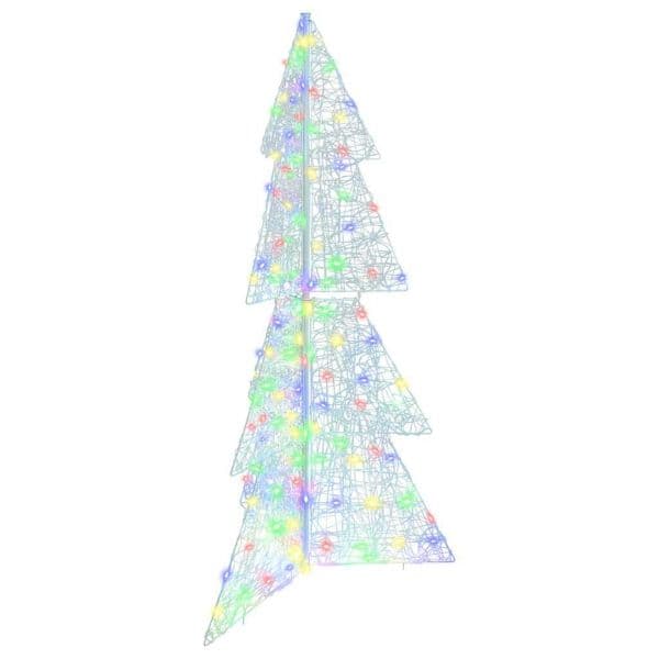vidaXL Árvore de Natal com 160 Leds Multicolor 150 cm Acrílo - 1127796781