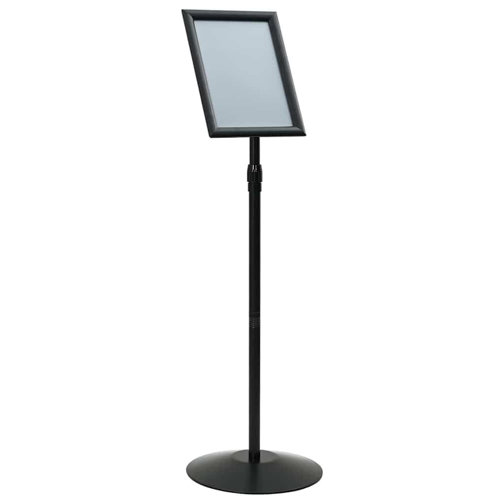 vidaXL Suporte de Pôster Pedestal Prateado a3 PVC e Aço