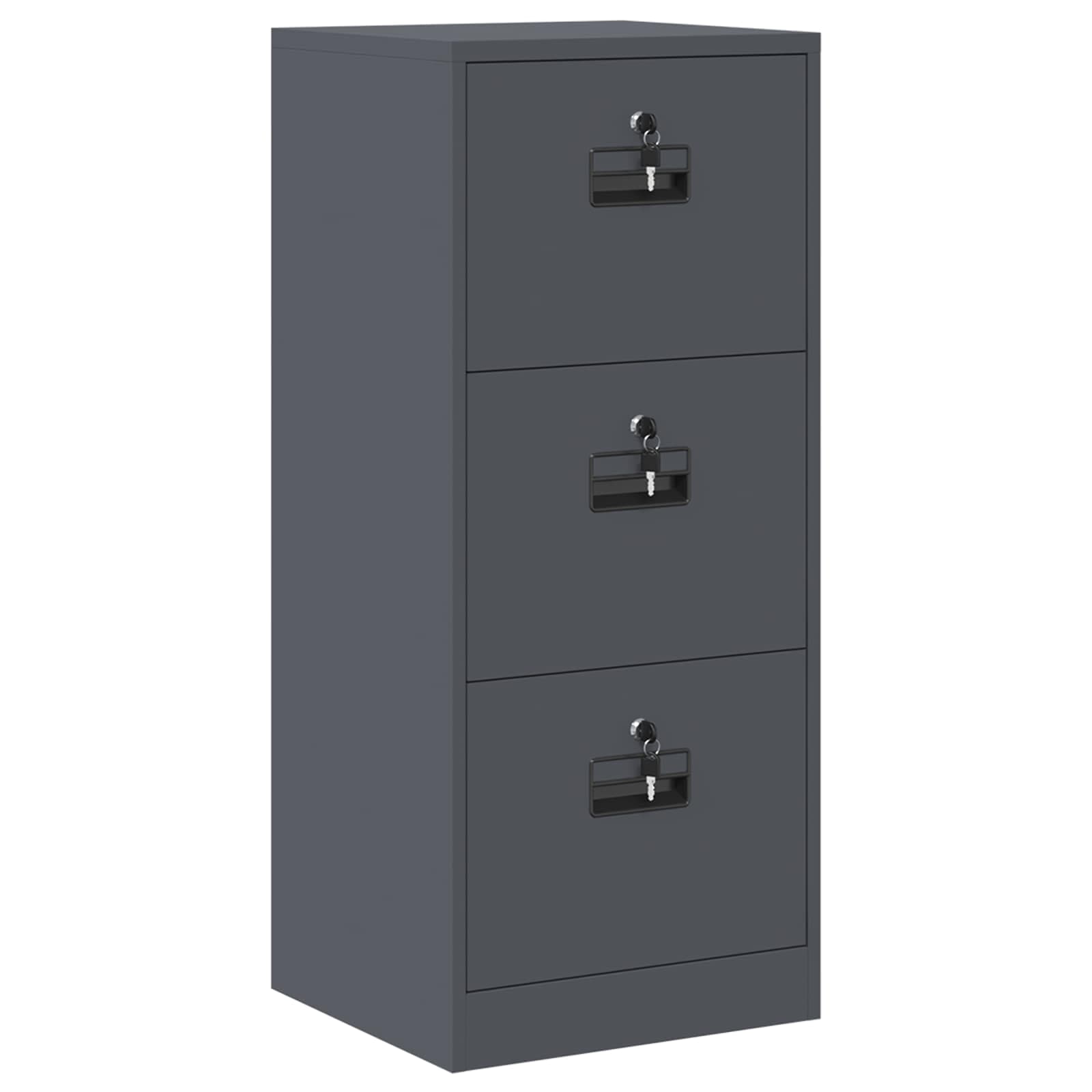 vidaXL Armário de Arquivo com gaveta Antracite 45,5 x 42 x 106,5 cm
