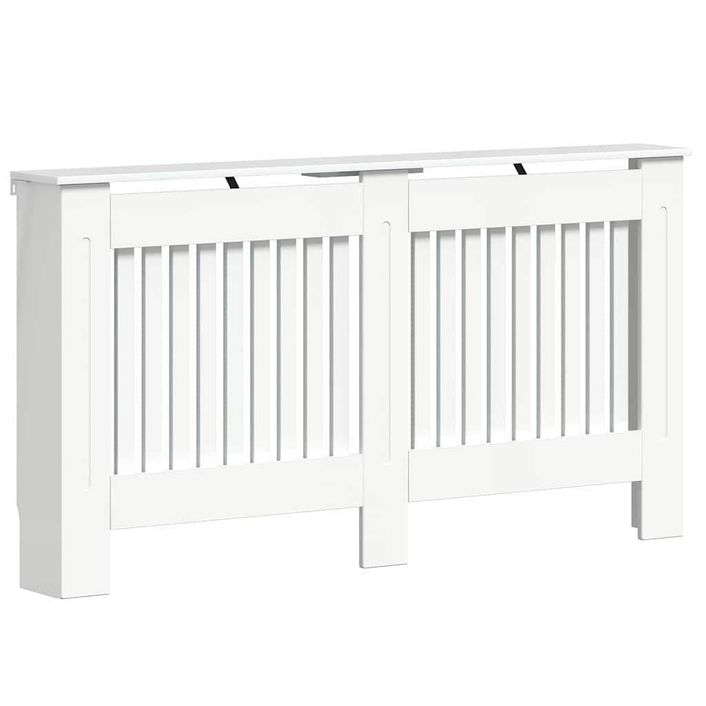 vidaXL Capa de Radiador Branco Brilhante 152 x 19 x 81,5 cm