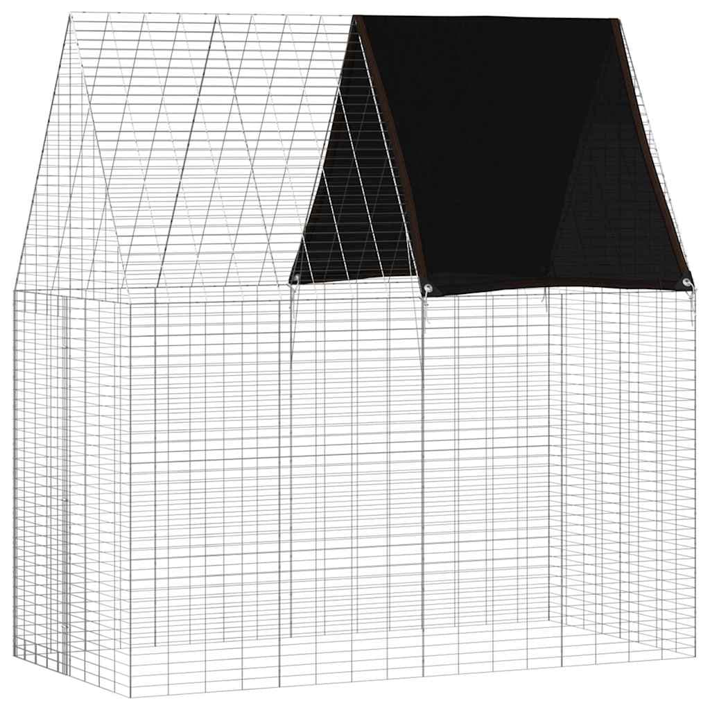 vidaXL Gaiola para Coelhos Prateado 200 x 100 x 210 cm Aço Galvanizado