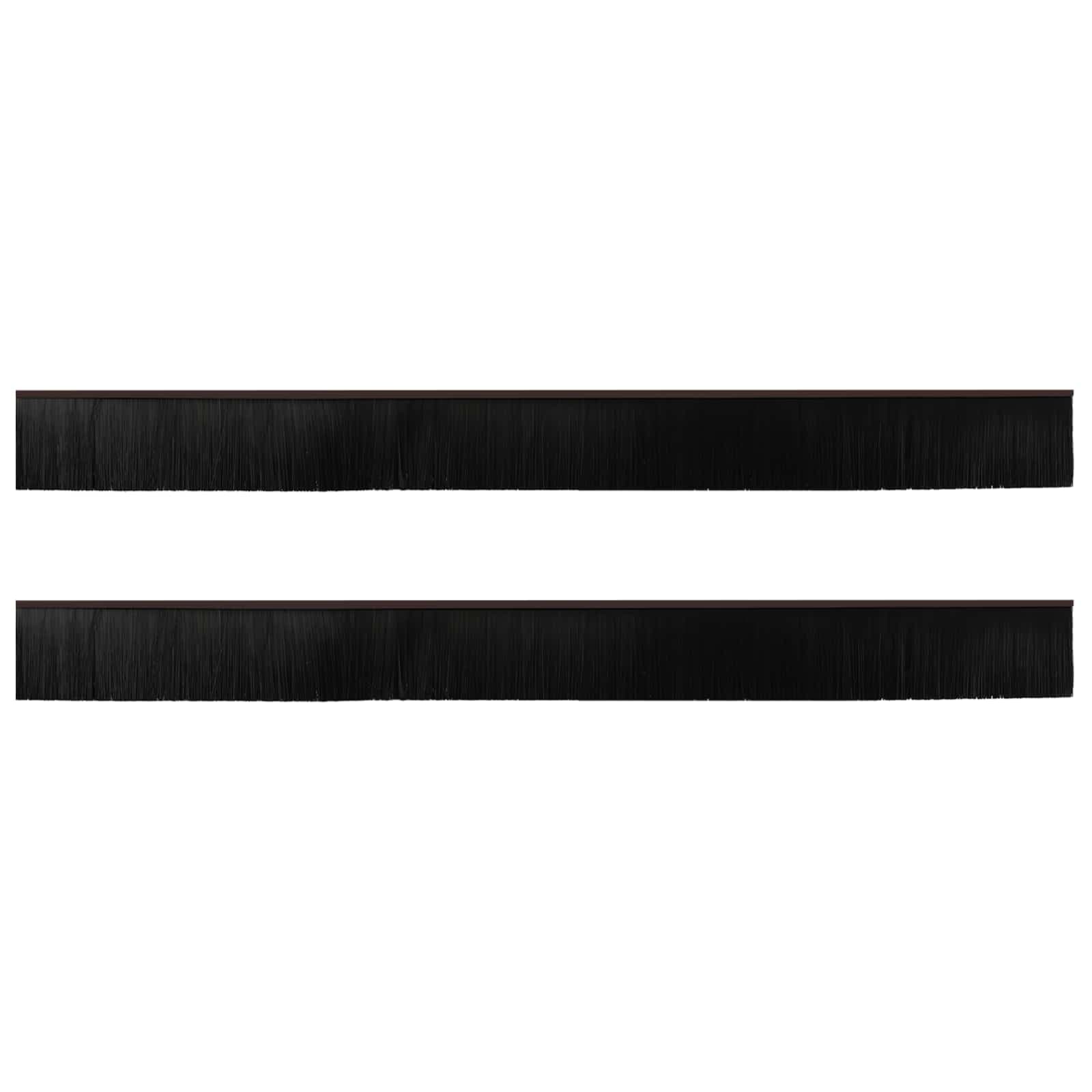 vidaXL Selos de Escovas para Porta Auto-adesivos 2 pcs Castanho 100 cm