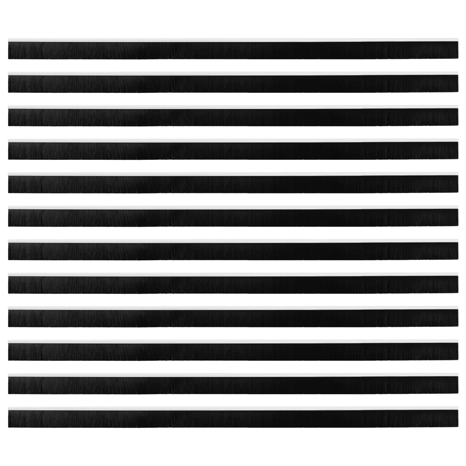 vidaXL Selos de Escovas para Porta Auto-adesivos 12 pcs Branco 100 cm