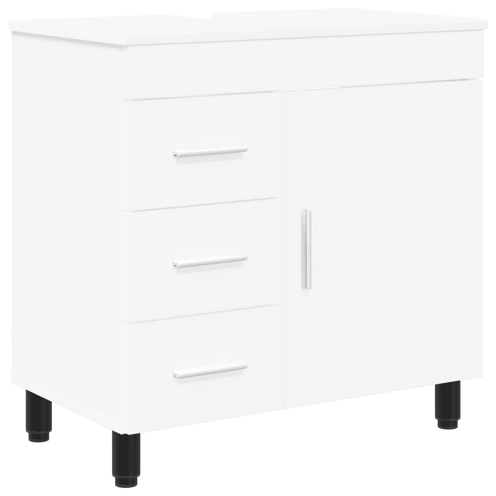 vidaXL Unidade de vaidade para banheiro Preto 60 x 35 x 60 cm