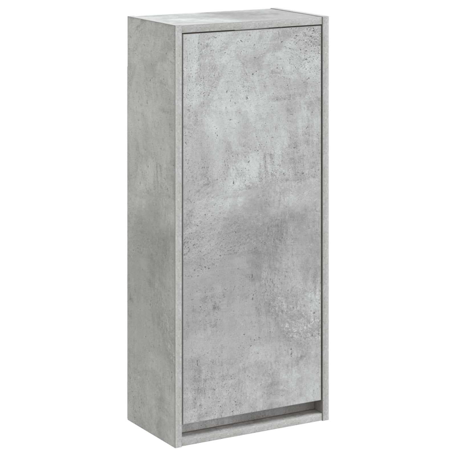 vidaXL Vanidade de Pia de Parede Cinzento Cimento 35 x 20 x 81 cm