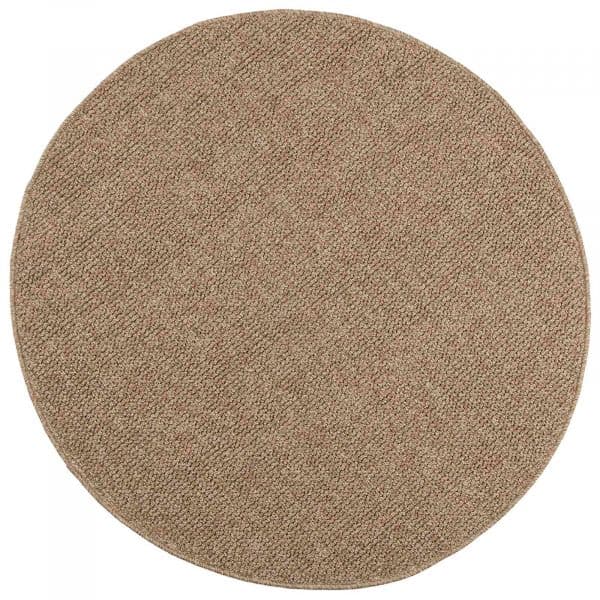 Tapete vidaXL de Área Redondo Agira Natural Ø 200 cm Poliéster - 489587108
