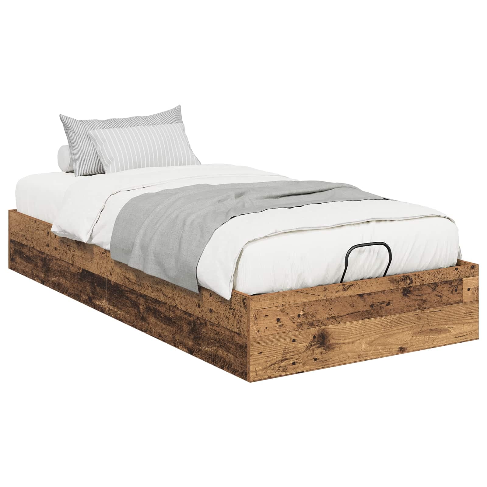 vidaXL Estrutura de Cama Ottoman Madeira antiga 80,5 x 200 cm