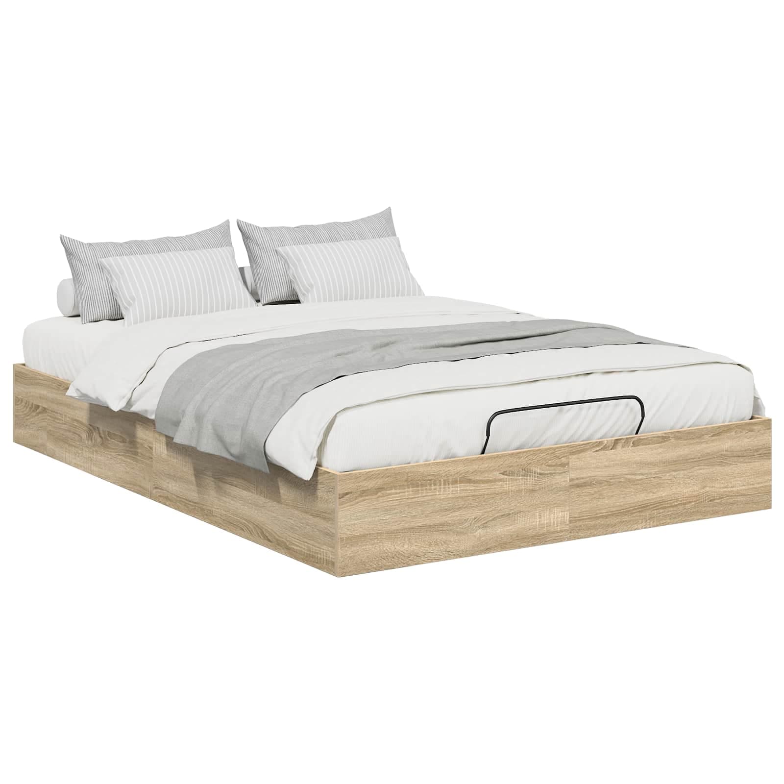 vidaXL Estrutura de Cama Ottoman Carvalho Sonoma 193 x 135 x 25 cm