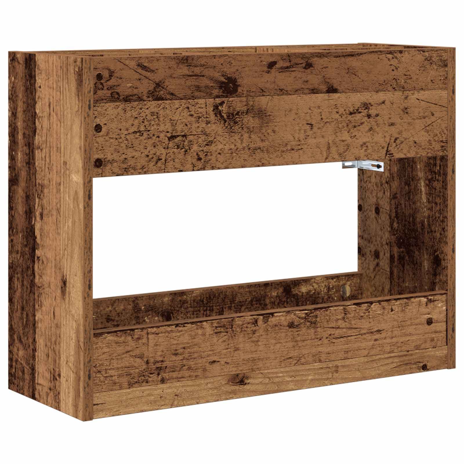 vidaXL Suporte de Guarda-Sol Madeira antiga 65 x 24 x 50 cm