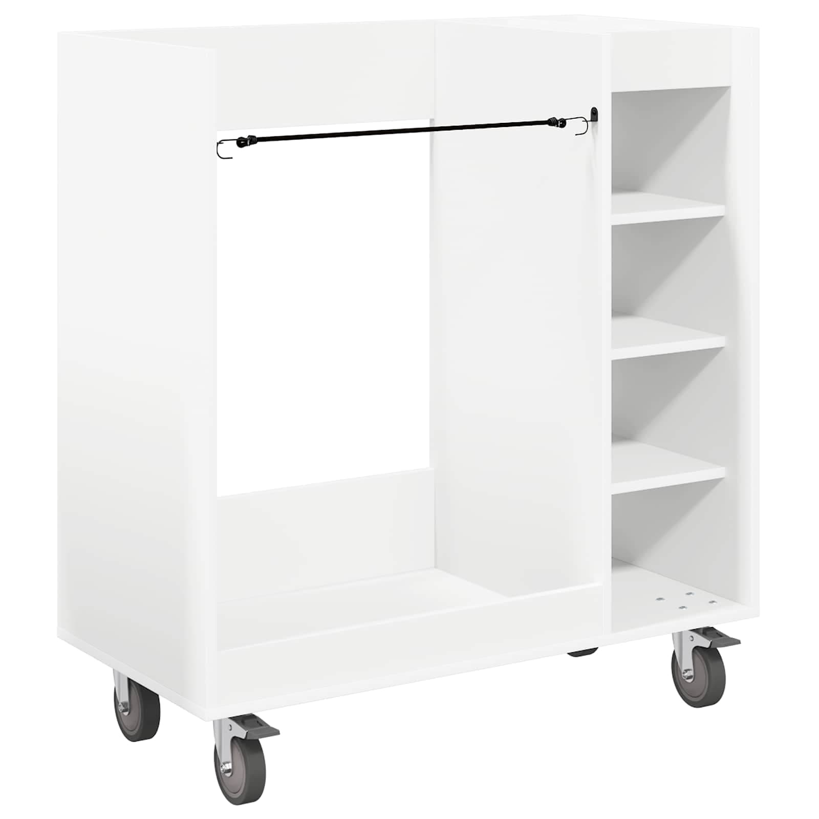 vidaXL Armário de Golfe com roda Liso Branco 90 x 45 x 98 cm