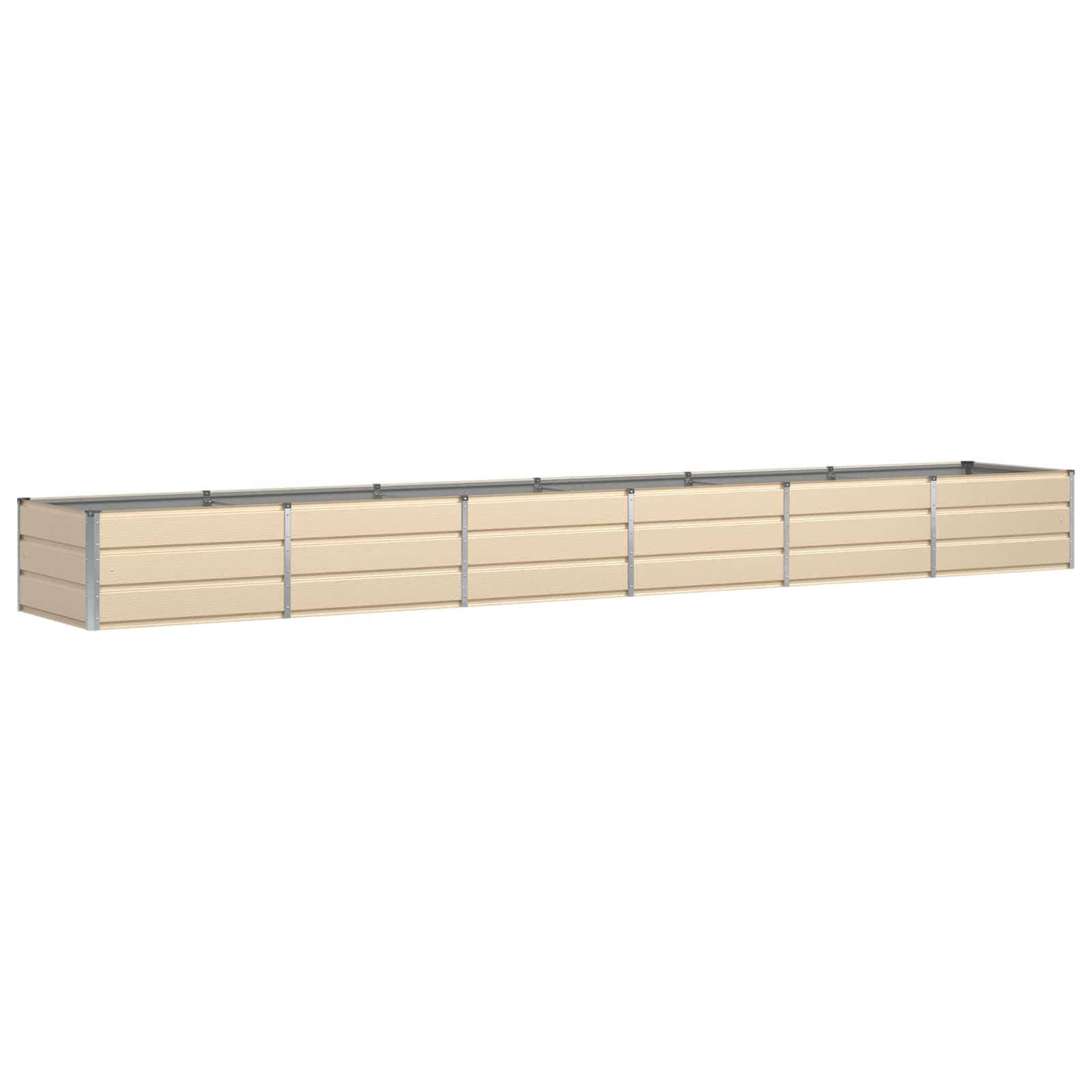 vidaXL Floreira Ivory 480 x 80 x 45 cm Aço