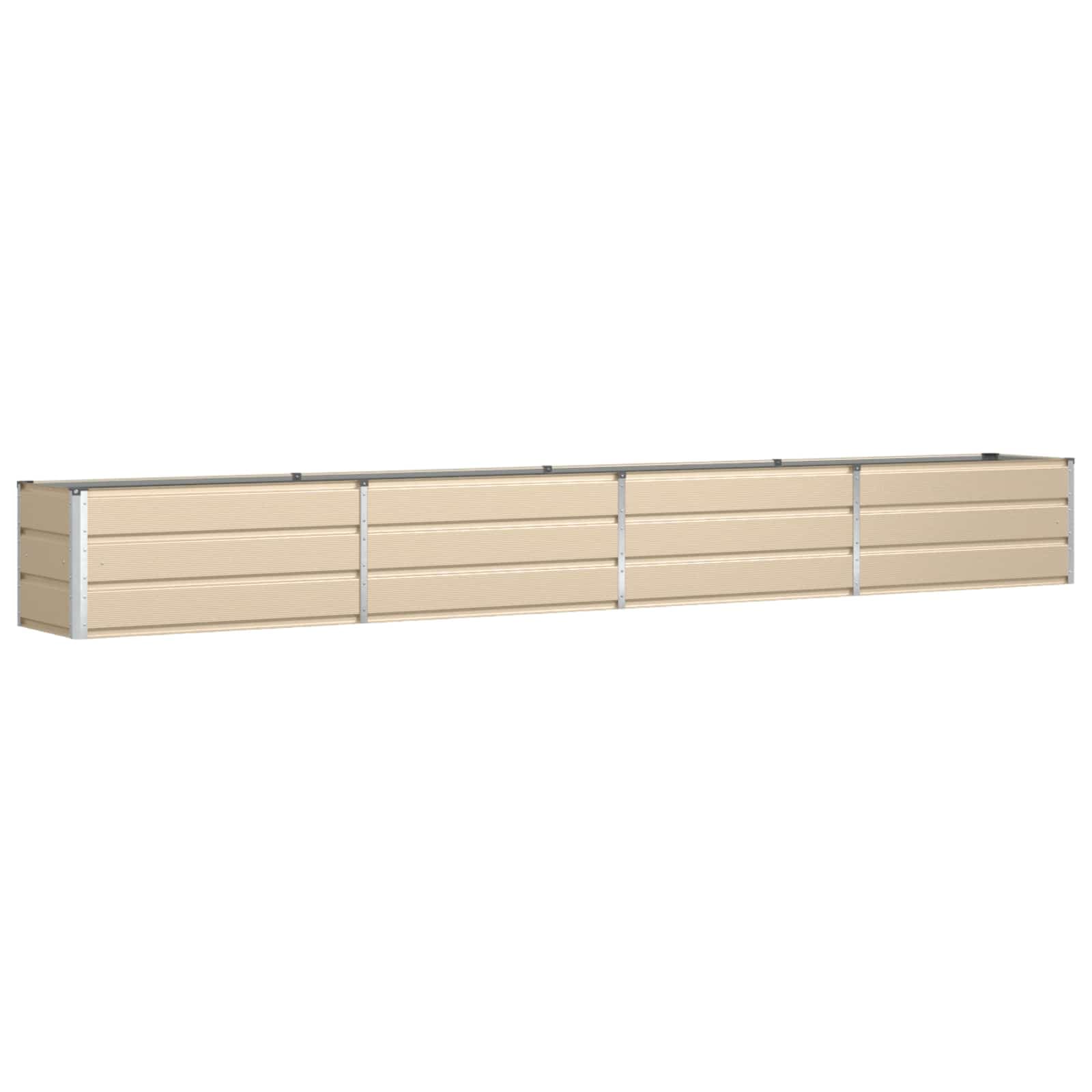 vidaXL Floreira Ivory 385 x 50 x 45 cm Aço Galvanizado