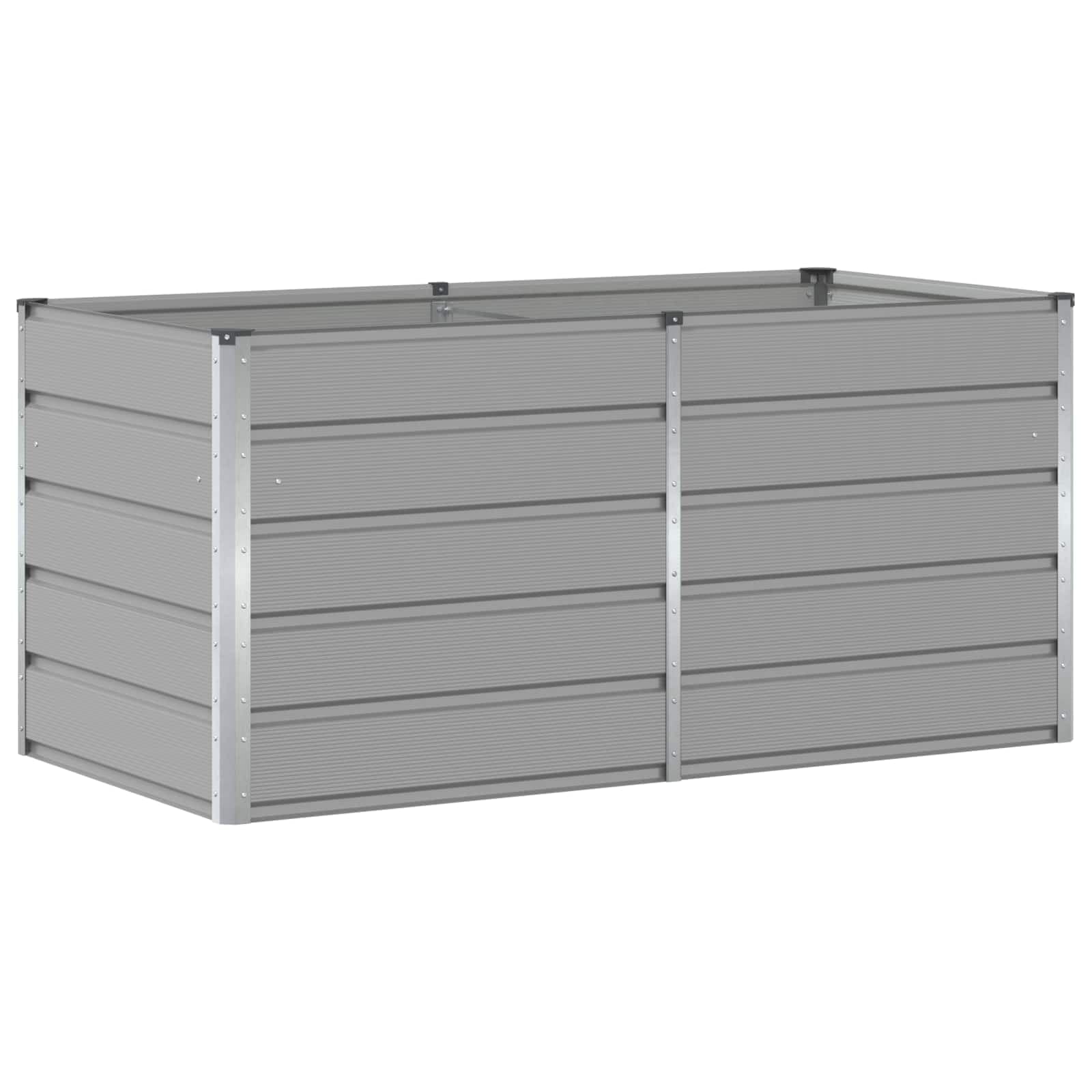 vidaXL Floreira Cinzento-claro 160 x 80 x 75 cm Aço