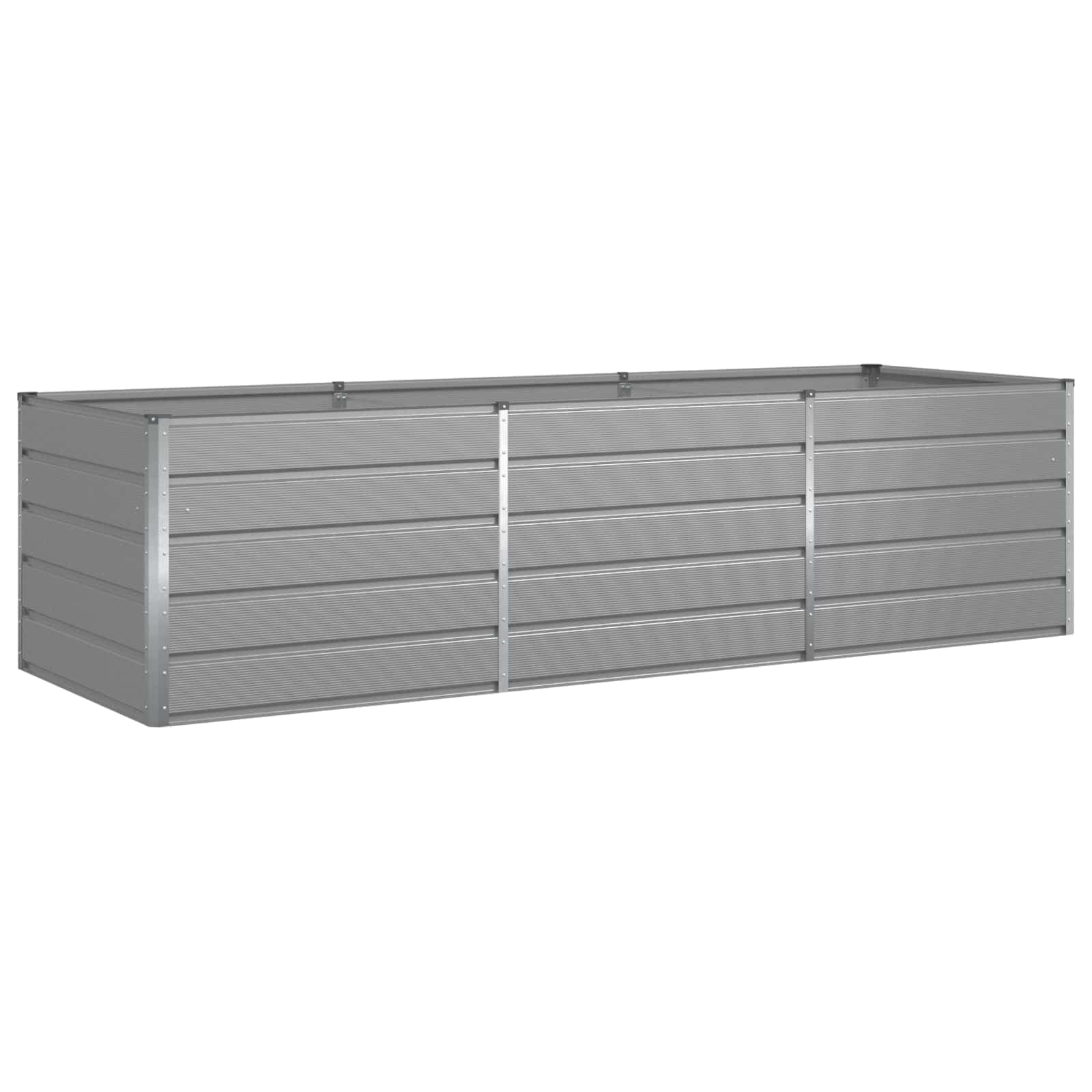 vidaXL Floreira Cinzento-claro 290 x 100 x 75 cm Aço Galvanizado