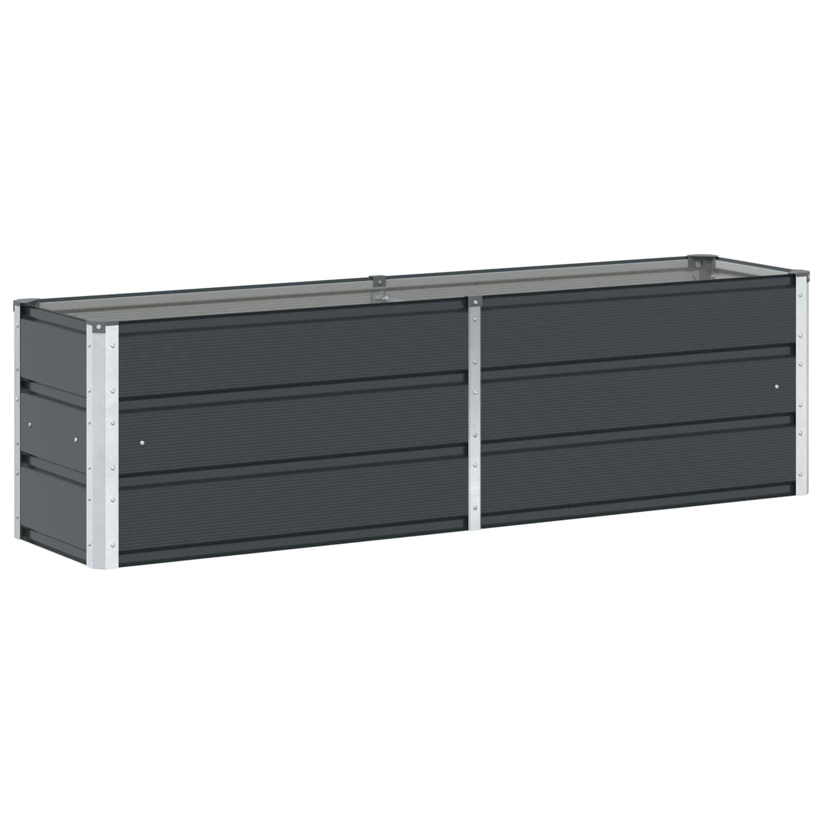 vidaXL Floreira Antracite 160 x 40 x 45 cm Aço