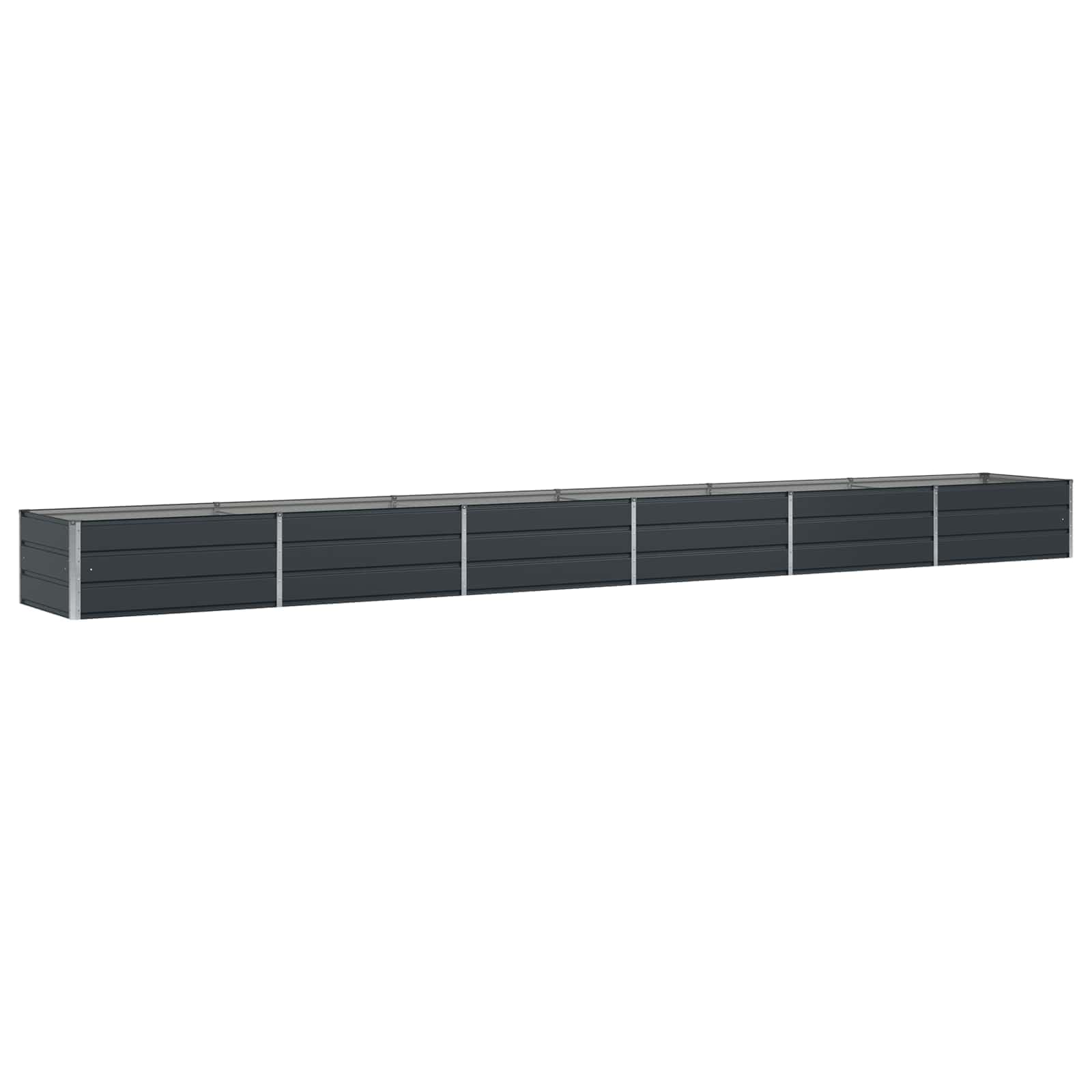 vidaXL Floreira Antracite 600 x 80 x 45 cm Aço