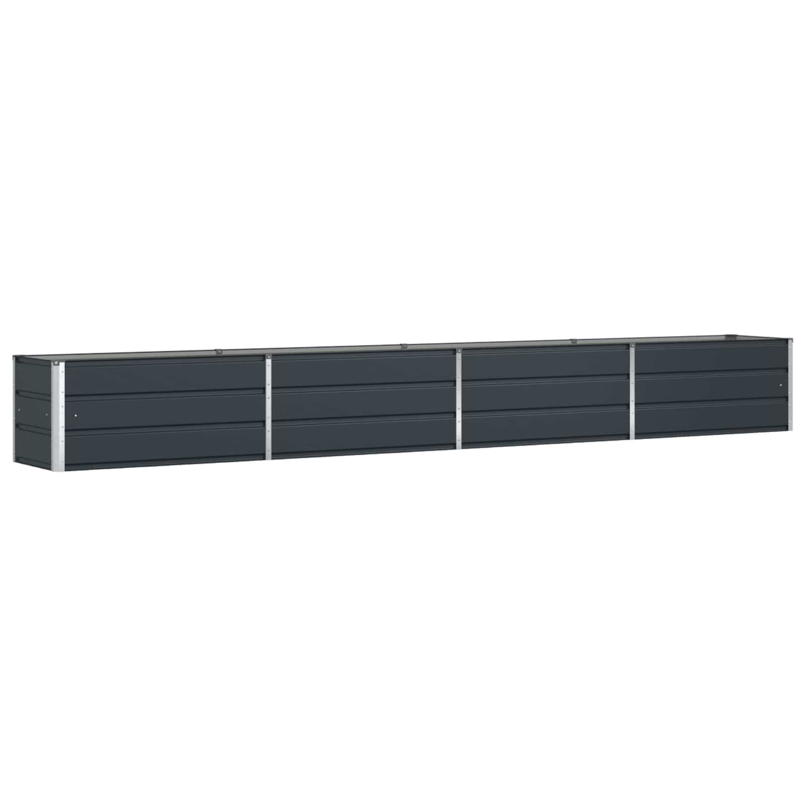 vidaXL Floreira Antracite 385 x 50 x 45 cm Aço Galvanizado
