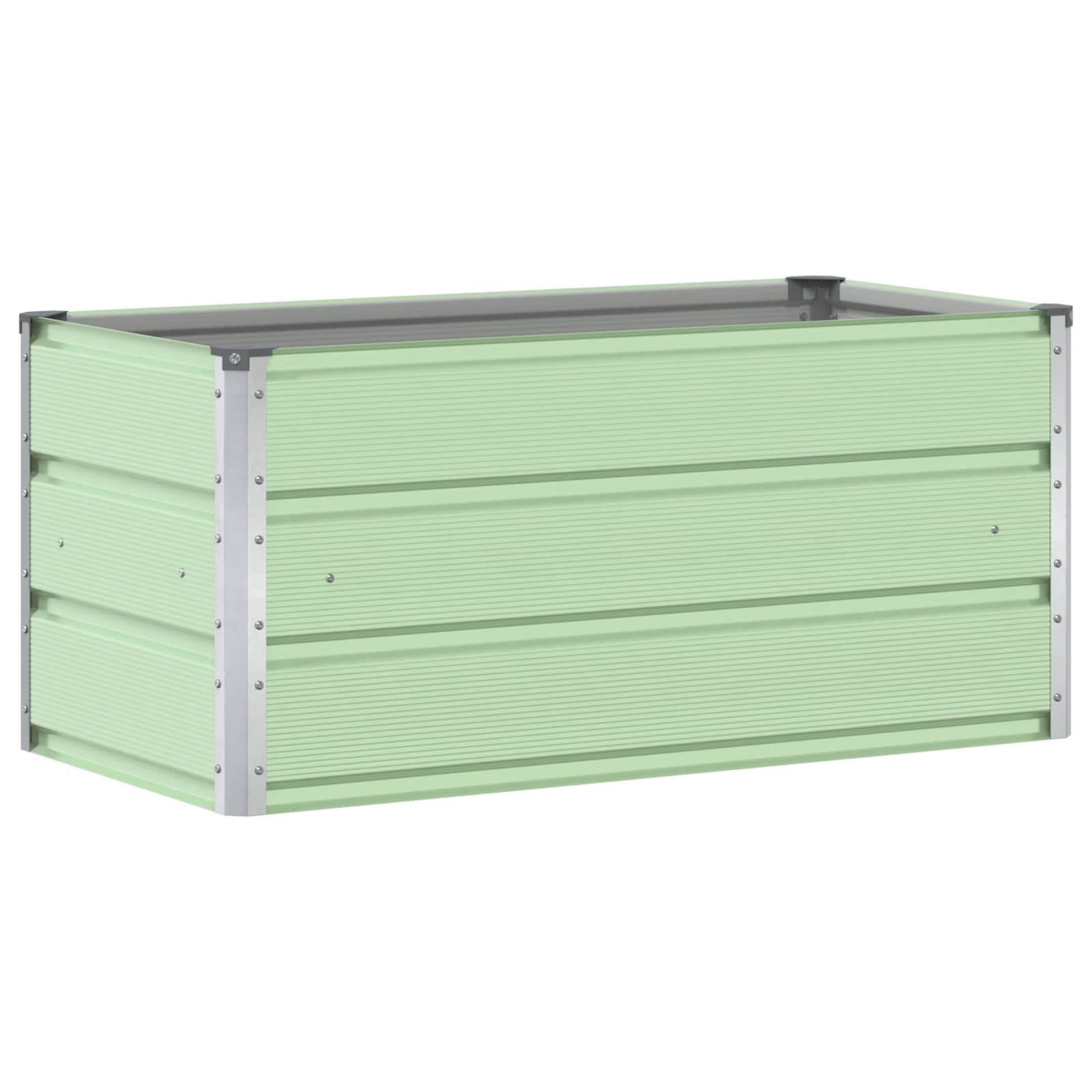 vidaXL Floreira Verde Pastel 100 x 50 x 45 cm Aço Galvanizado