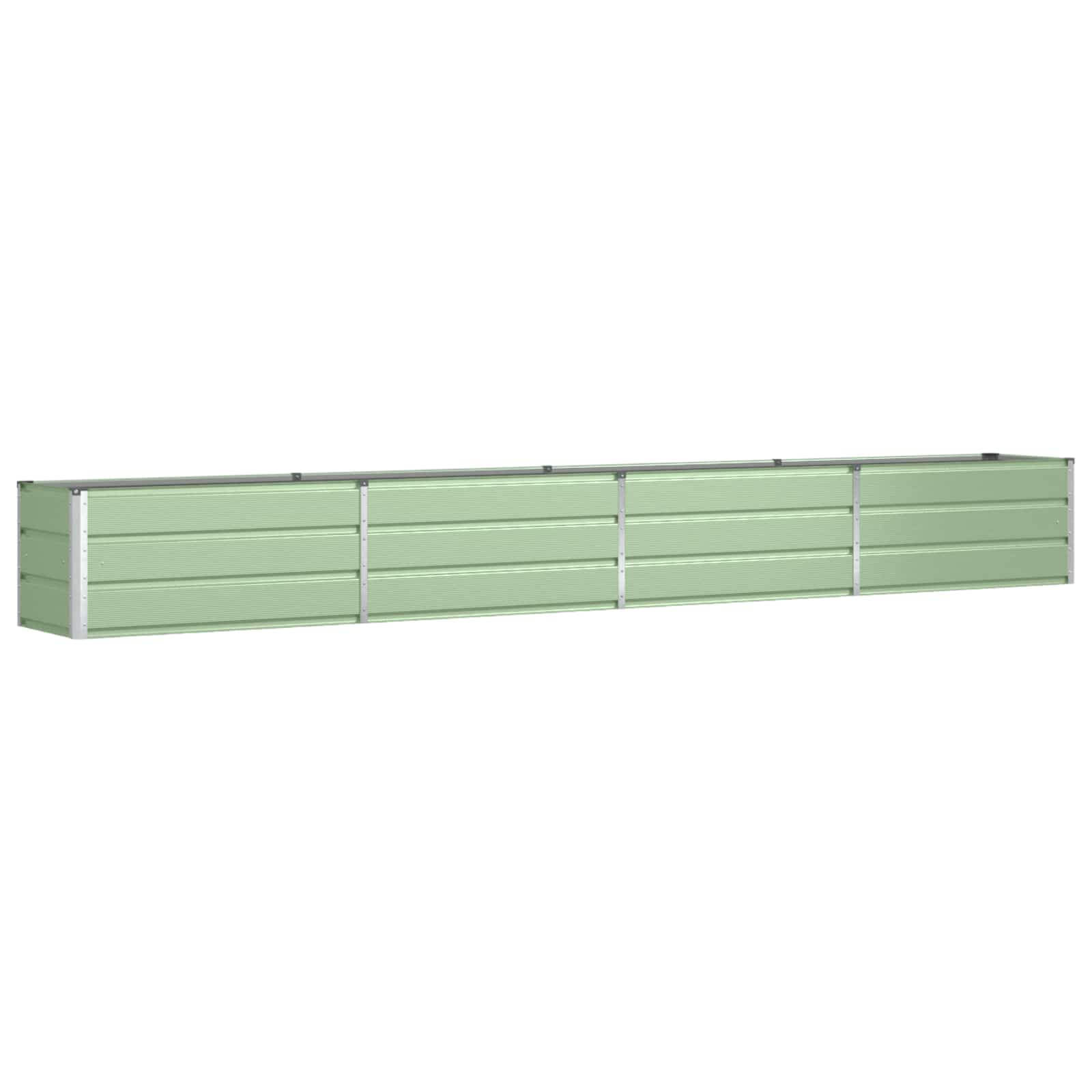 vidaXL Floreira Verde Pastel 385 x 50 x 45 cm Aço Galvanizado