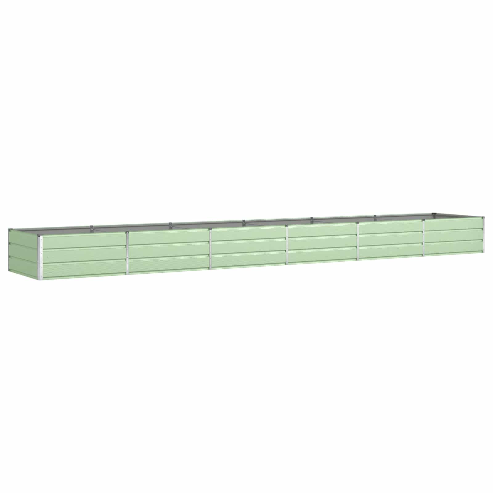 vidaXL Floreira Verde Pastel 580 x 100 x 45 cm Aço Galvanizado