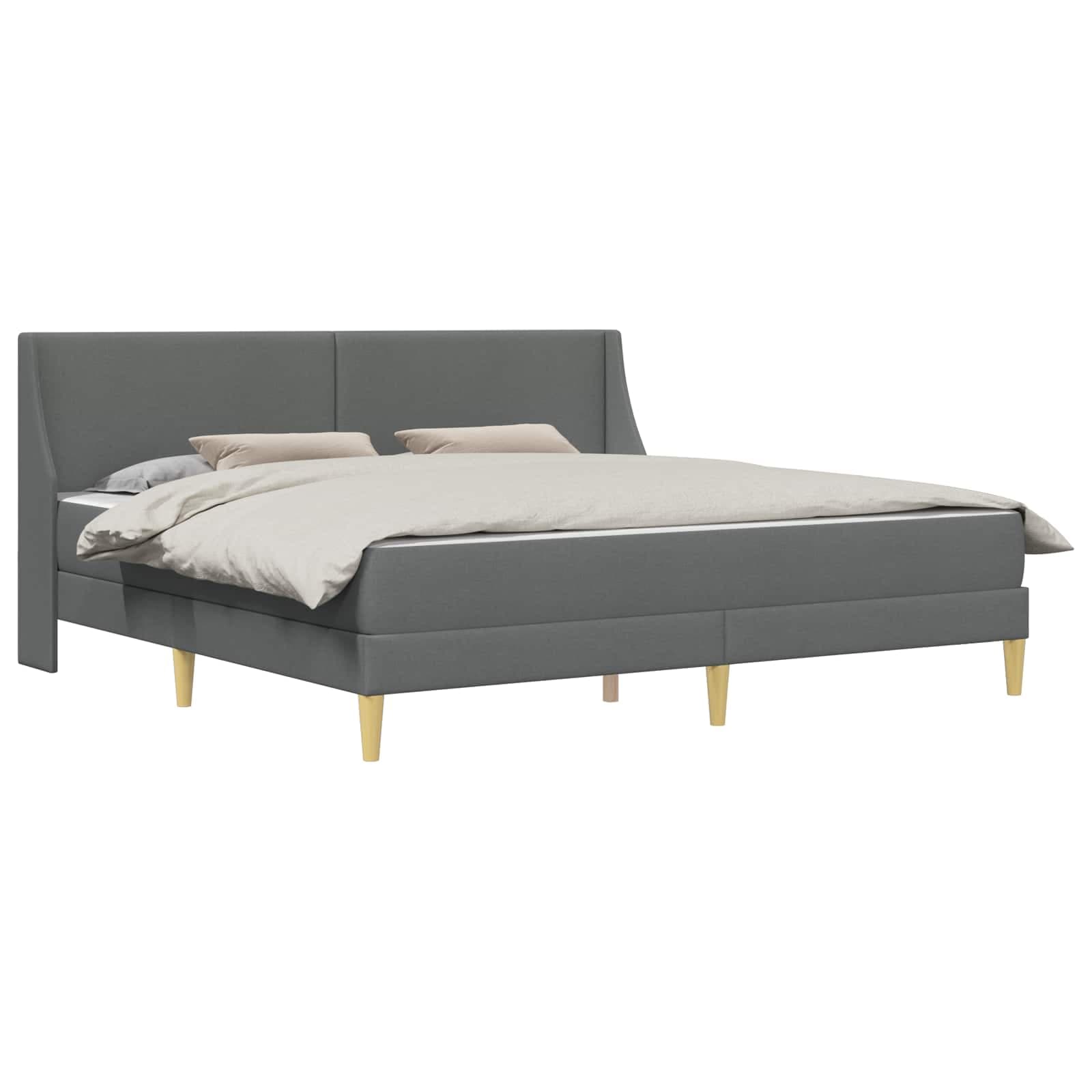 vidaXL Estrutura de cama com colchão Cinza Escuro 180 x 200 cm