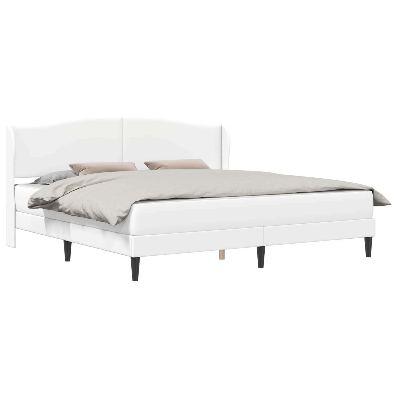 vidaXL Estrutura da Cama Branco 180 x 200 cm Couro Sintético