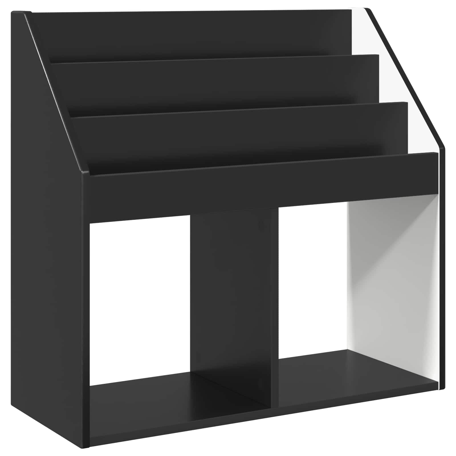 vidaXL Estante Infantil Preto 72,5 x 29,5 x 69 cm Madeira processada