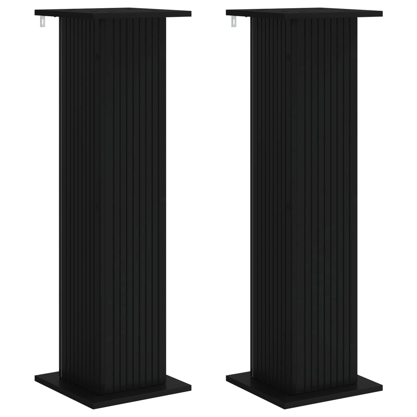 vidaXL Suporte para Plantas 2 pcs Preto 30,5 x 30 x 100,5 cm