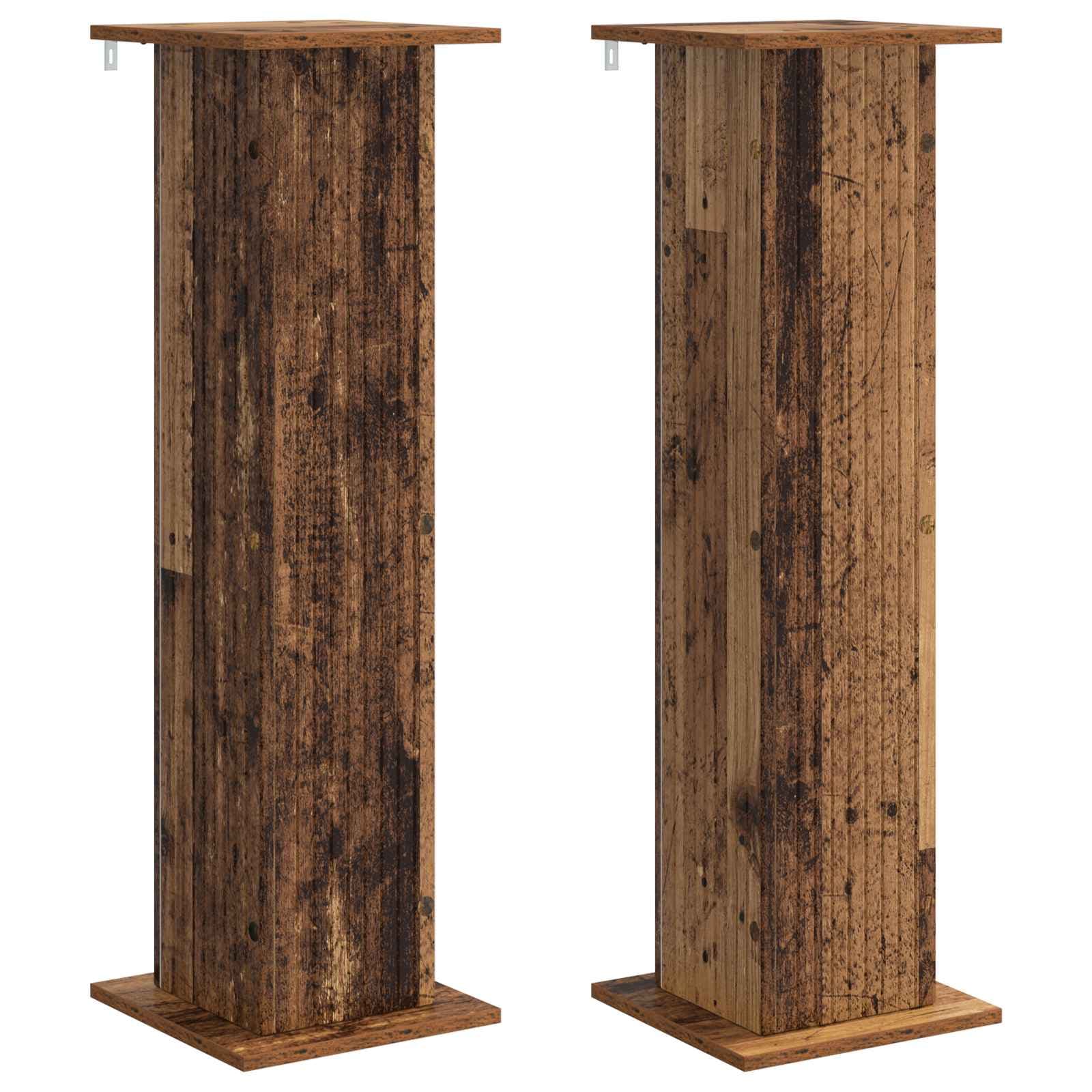 vidaXL Suporte para Plantas 2 pcs Madeira antiga 30,5 x 30 x 100,5 cm