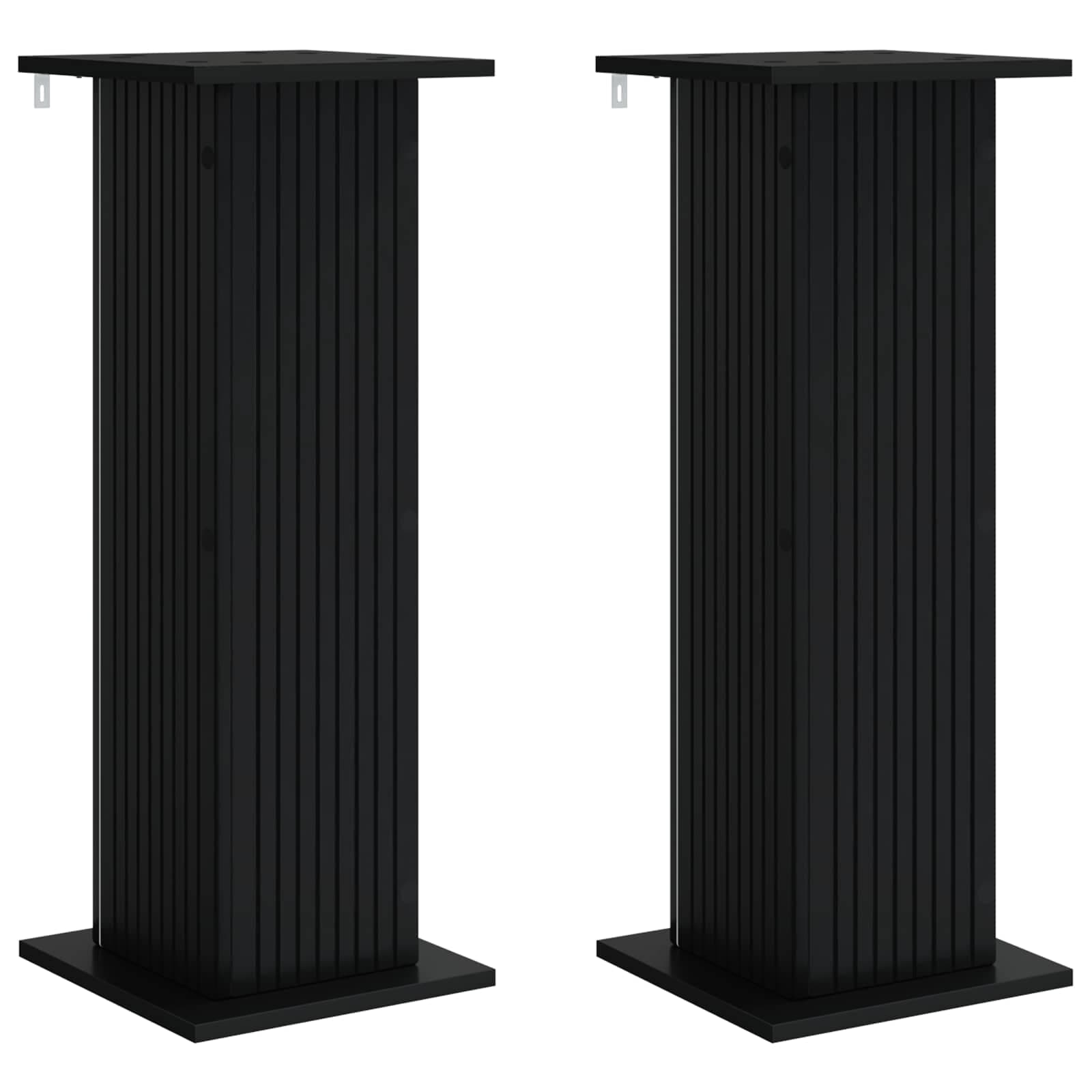 vidaXL Suporte para Plantas 2 pcs Preto 30,5 x 30 x 80,5 cm