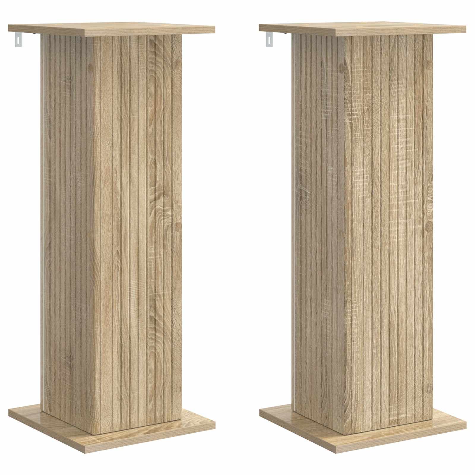 vidaXL Suporte para Plantas 2 pcs Carvalho Sonoma 30,5 x 30 x 80,5 cm