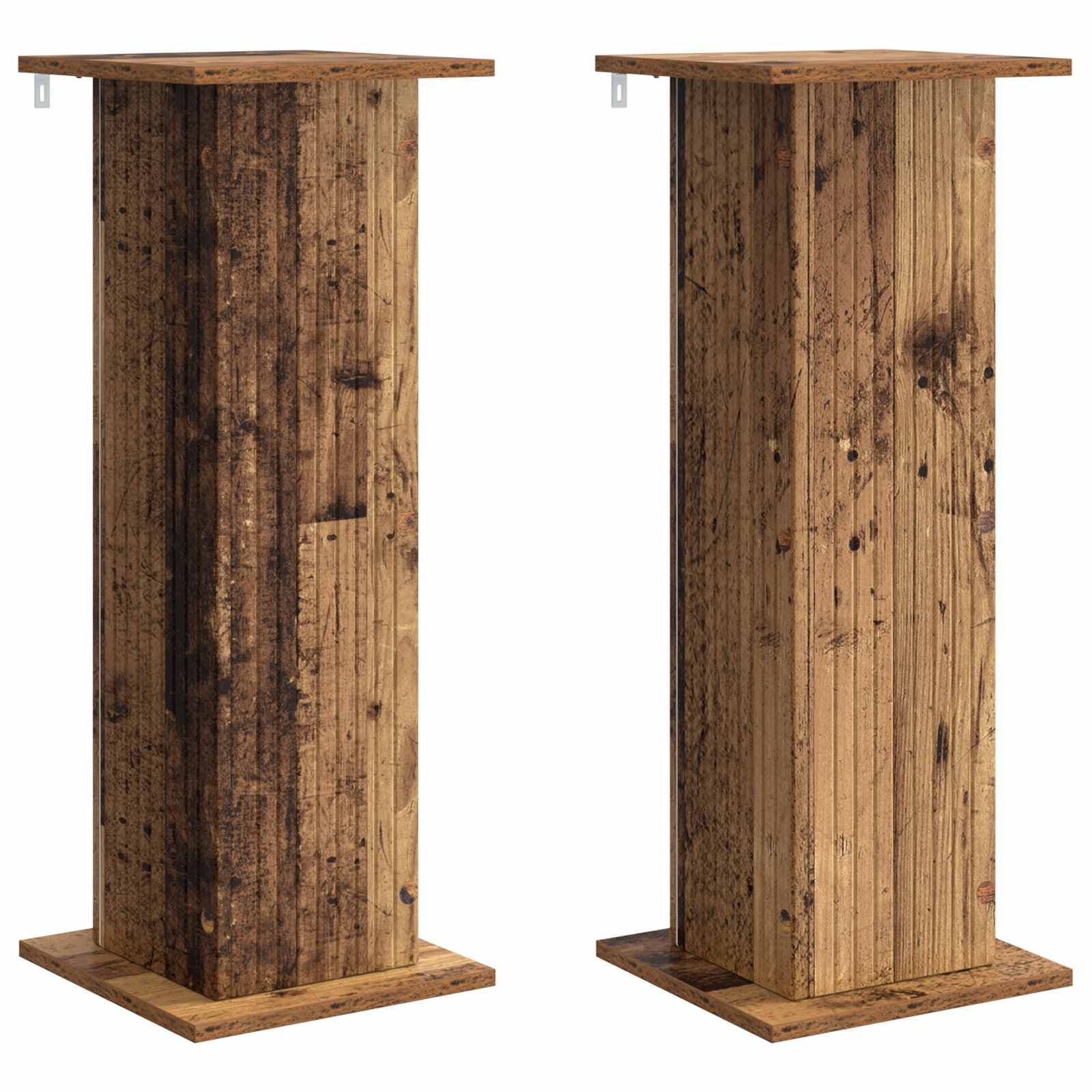vidaXL Suporte para Plantas 2 pcs Madeira antiga 30,5 x 30 x 80,5 cm