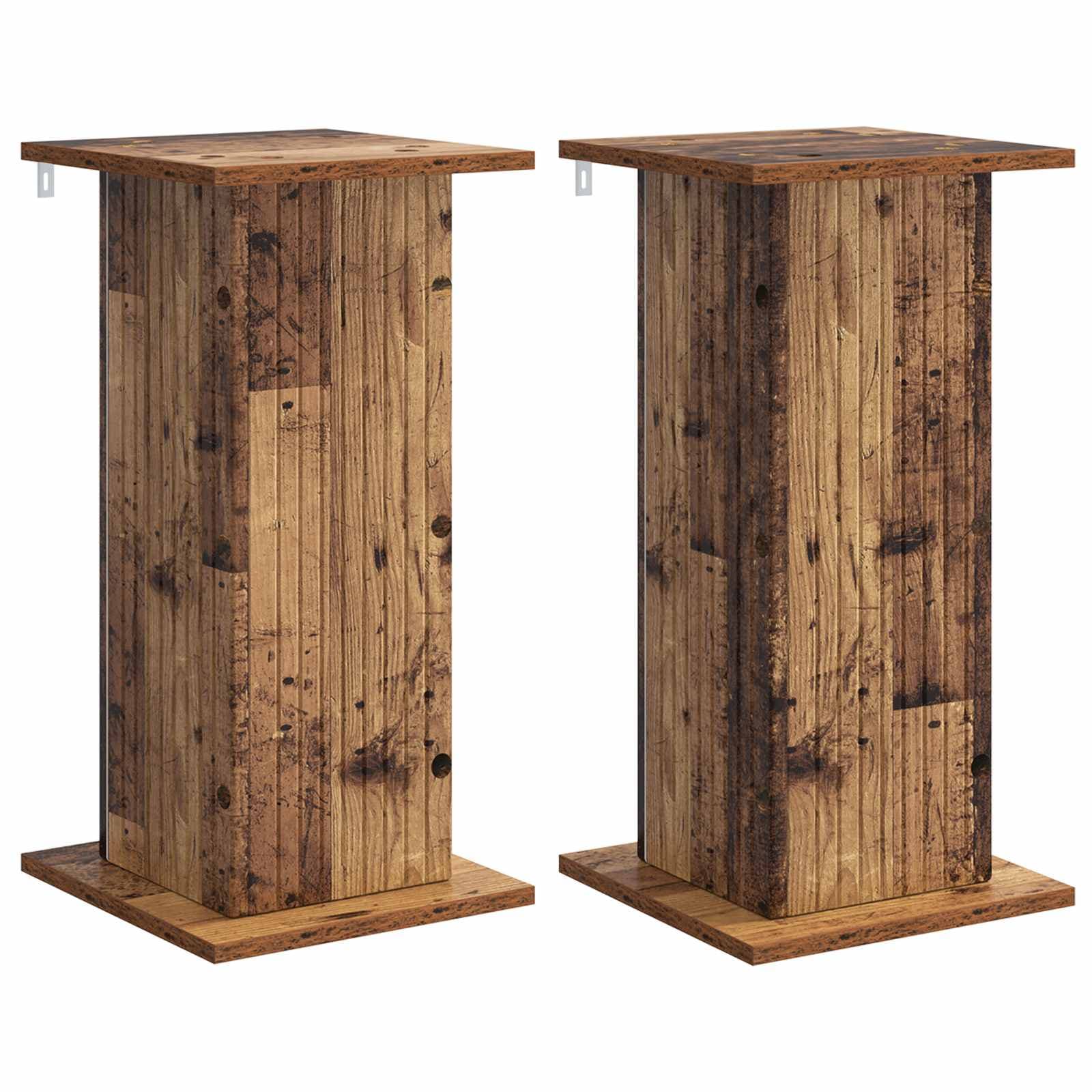 vidaXL Suporte para Plantas 2 pcs Madeira antiga 30,5 x 30 x 60,5 cm