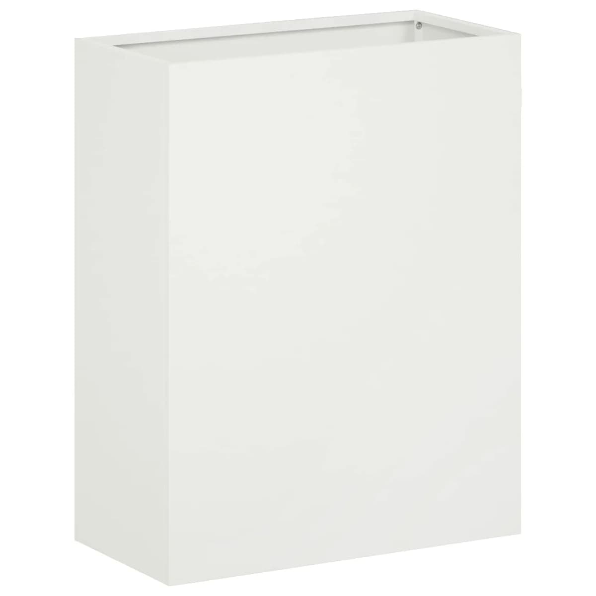 vidaXL Vaso de Jardim Branco 40 x 20 x 40 cm Aço laminado a frio