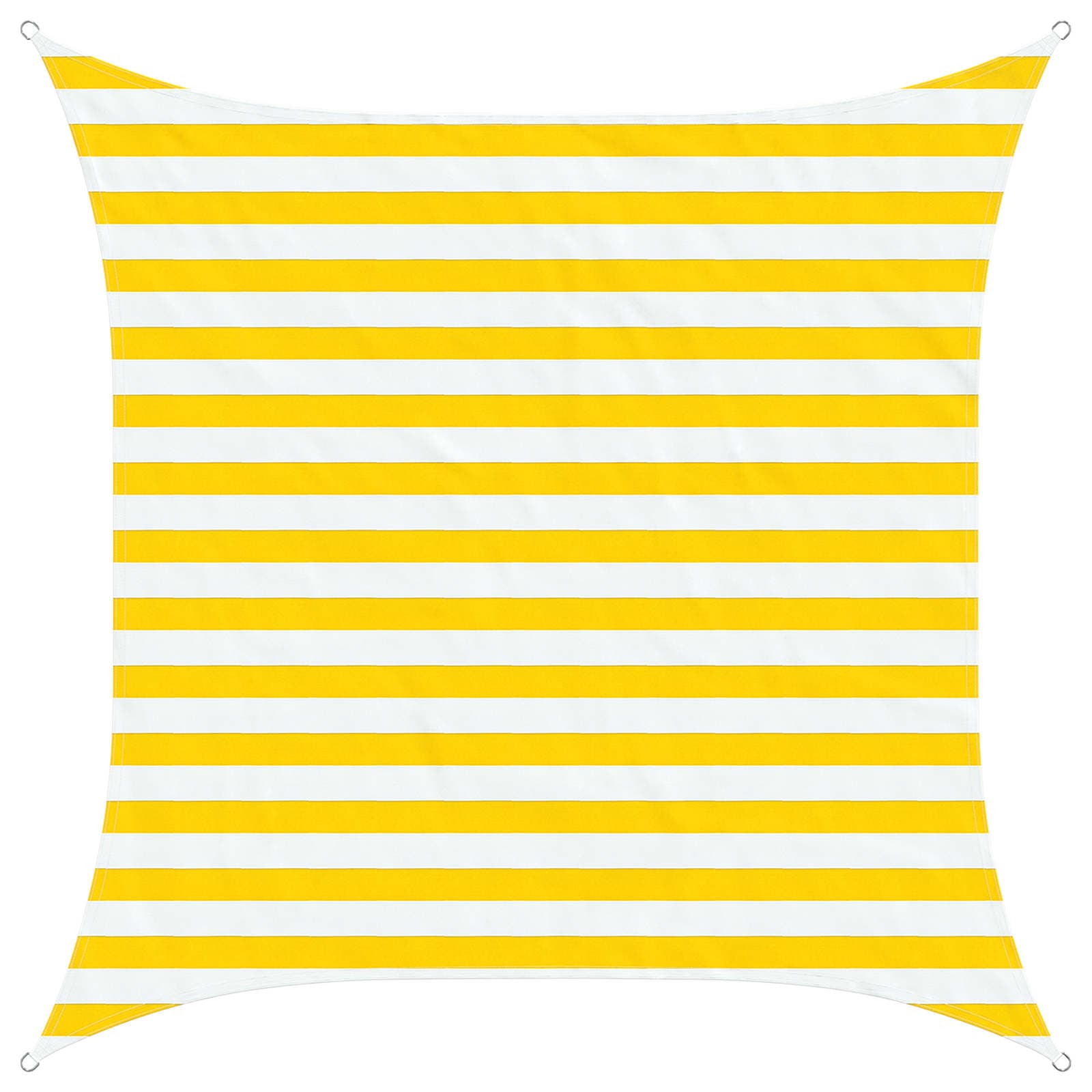 vidaXL Vela de sombra solar Amarelo e Branco 2 x 2 m