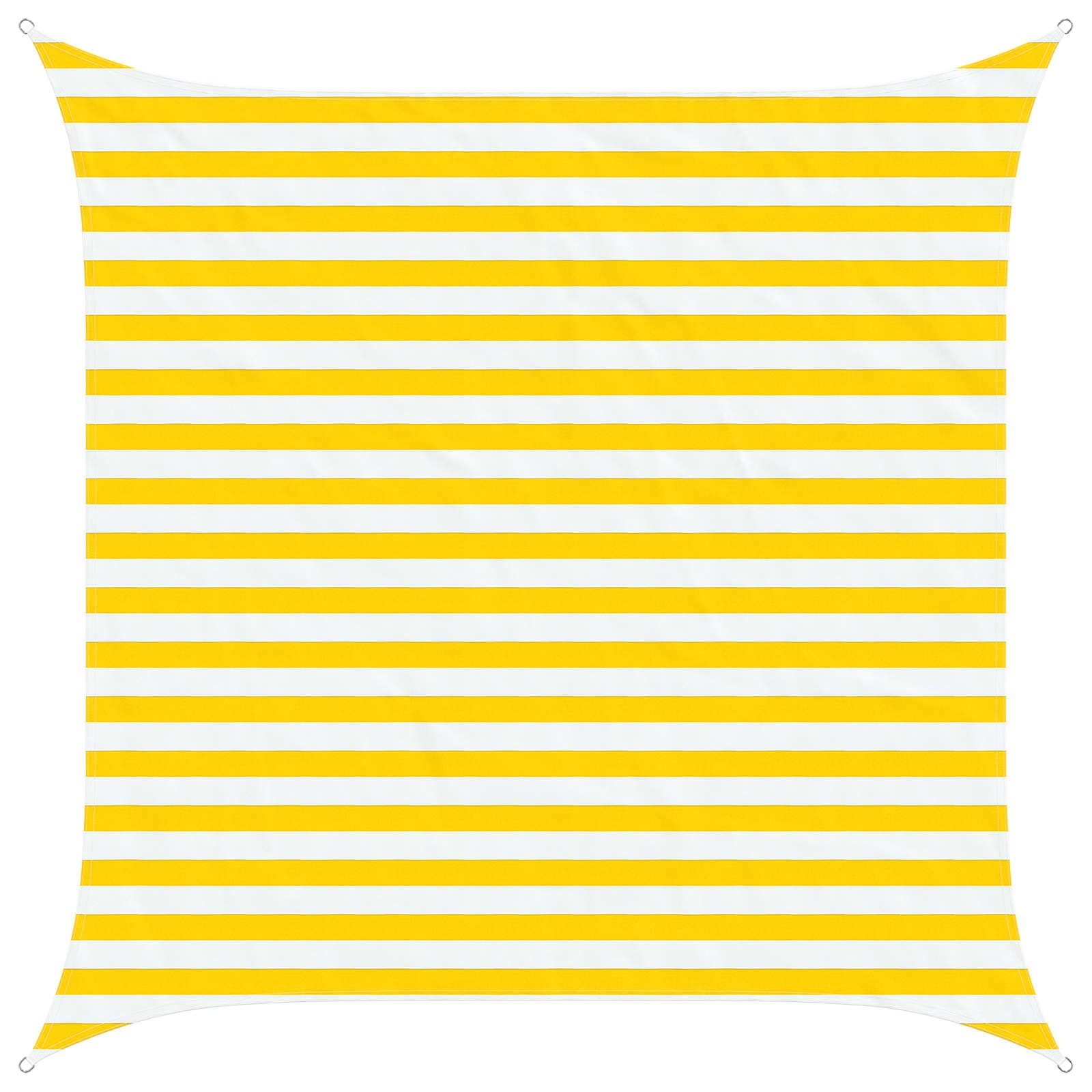 vidaXL Vela de sombra solar Amarelo e Branco 2,5 x 2,5 m