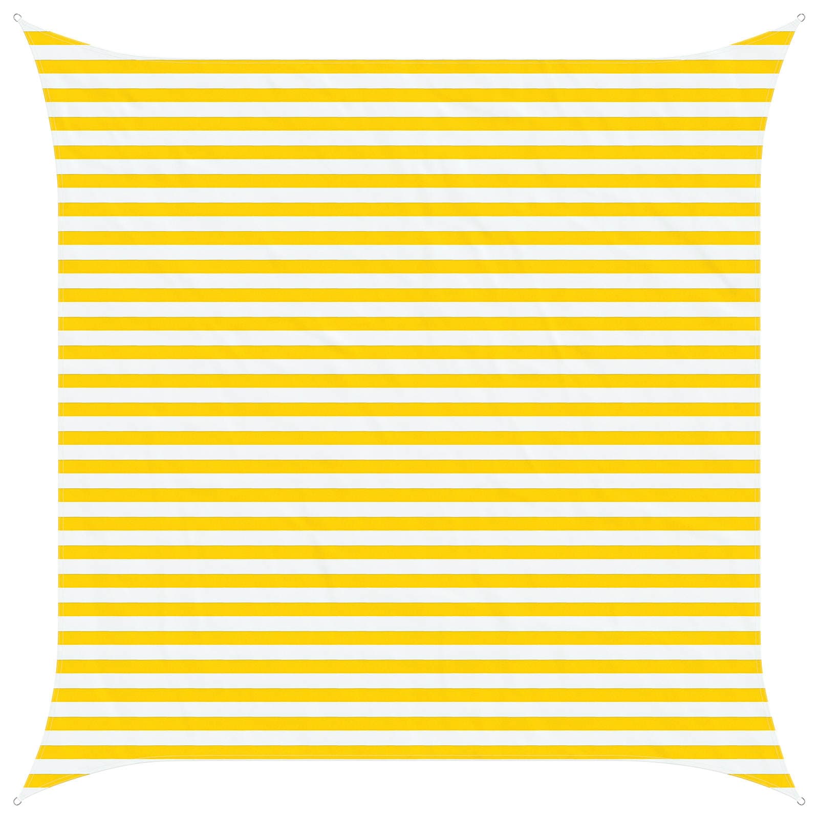 vidaXL Vela de sombra solar Amarelo e Branco 3,6 x 3,6 m