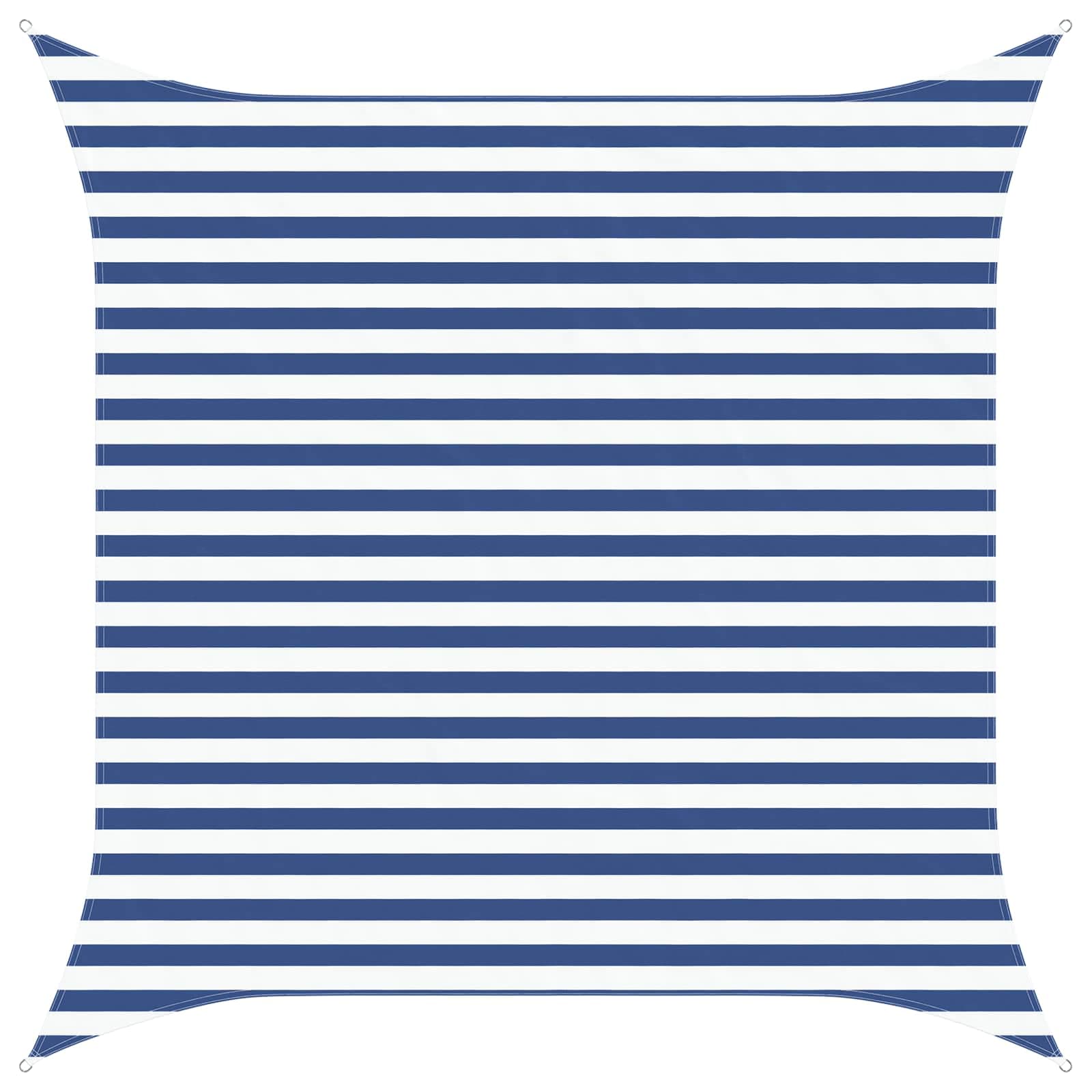 vidaXL Vela de sombra solar Azul e Branco 3 x 3 m